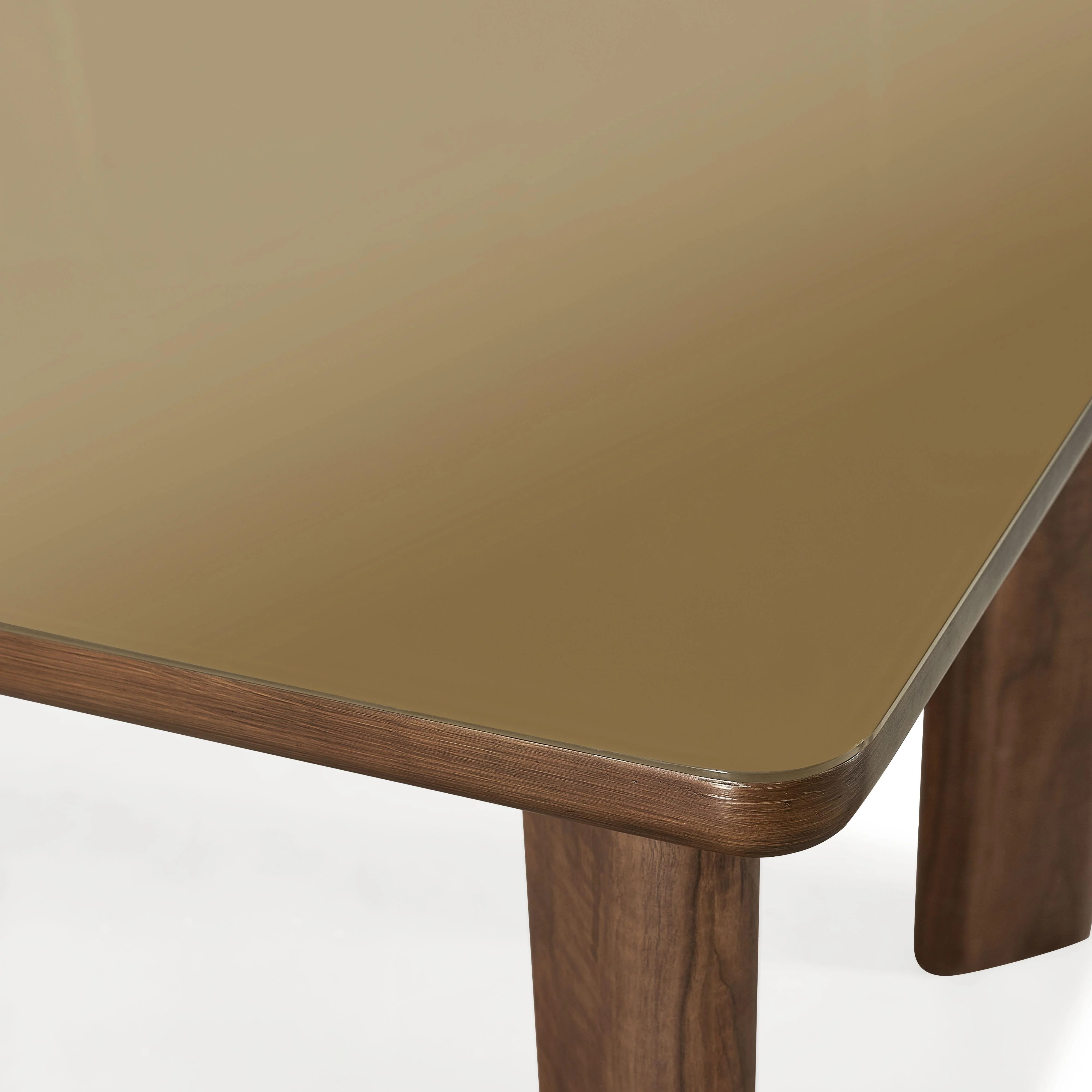 Oani Walnut and Glass 83" Rectangular Dining Table - Image 8