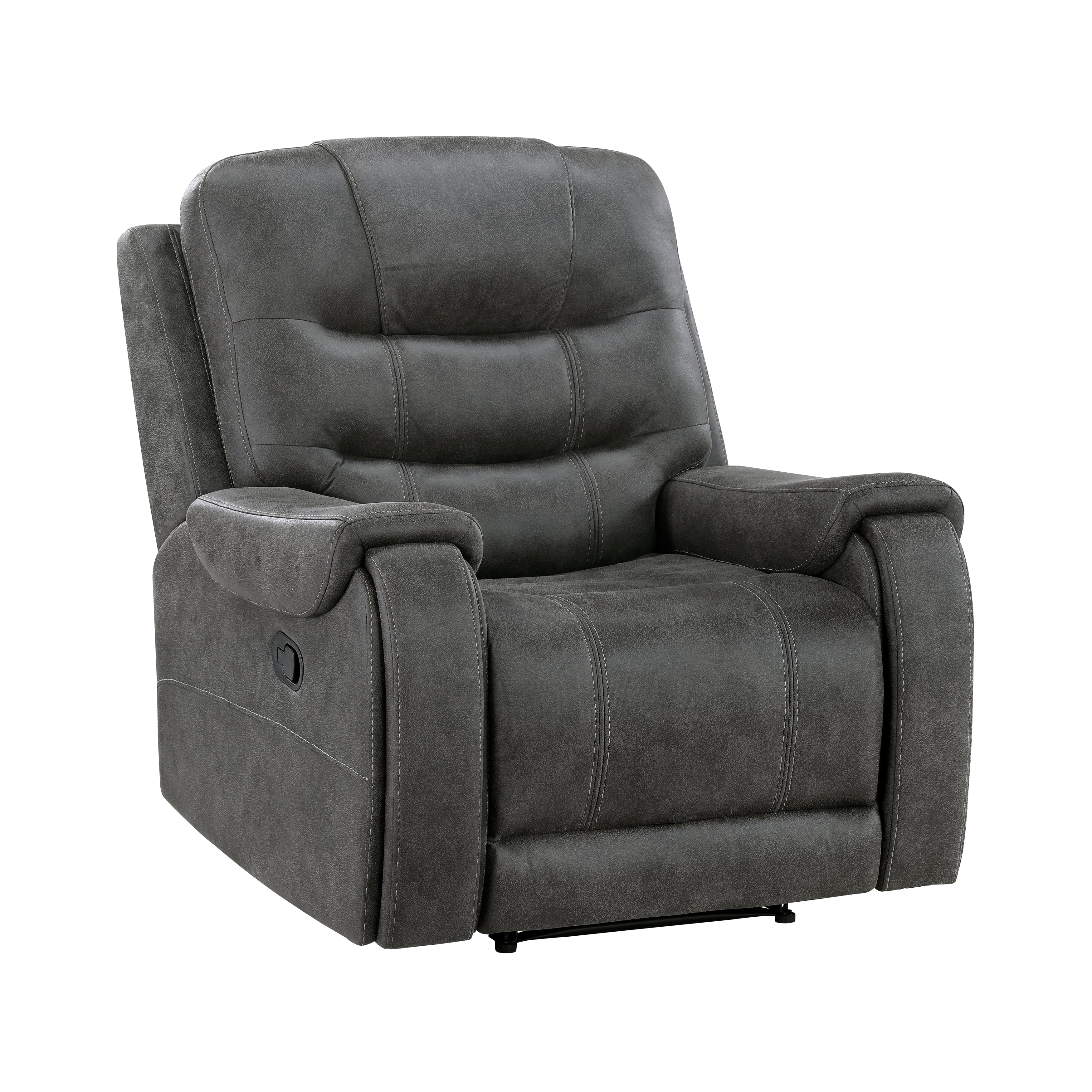 Oberon Dark Gray Double Reclining Living Room Set - Image 13