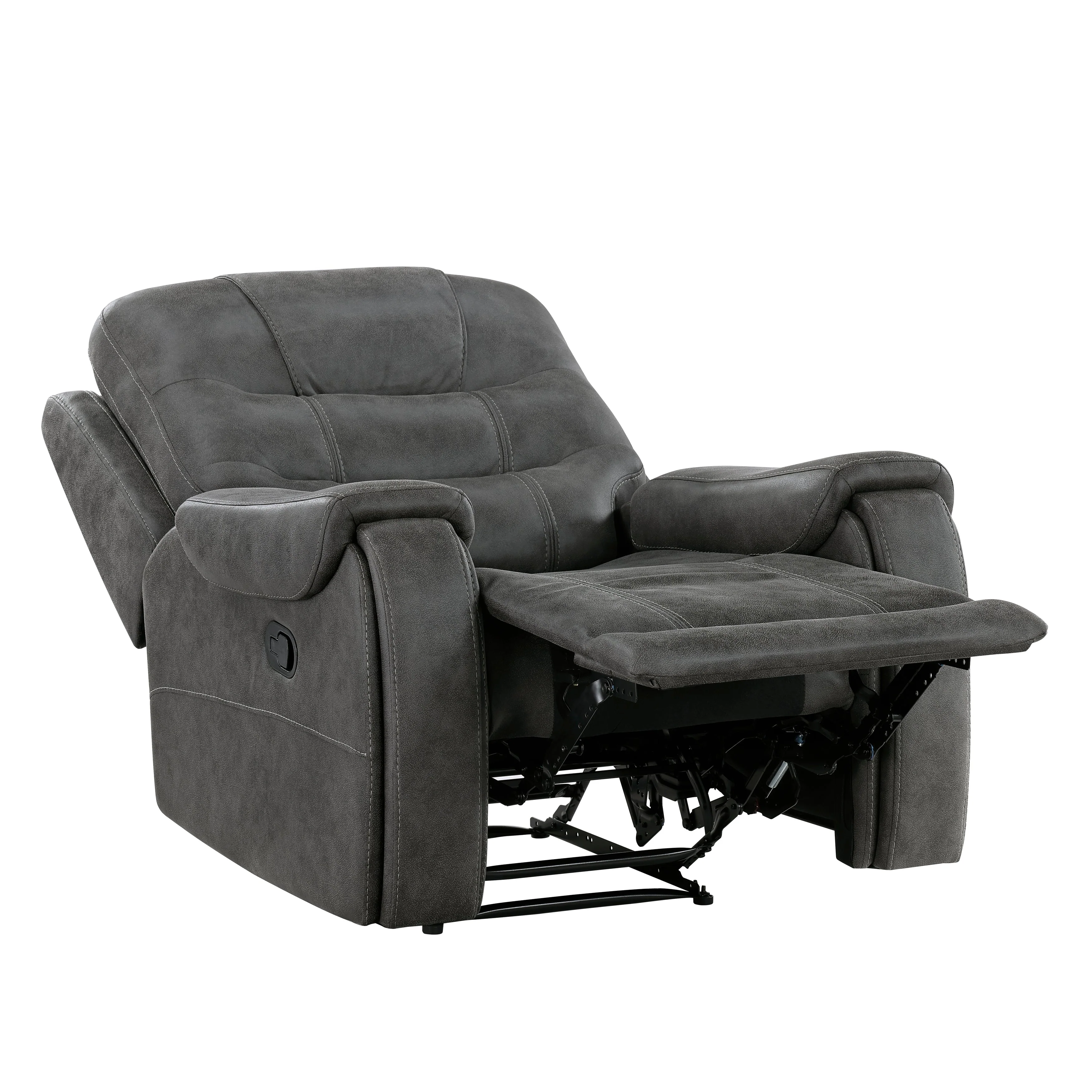 Oberon Dark Gray Reclining Chair - Image 8