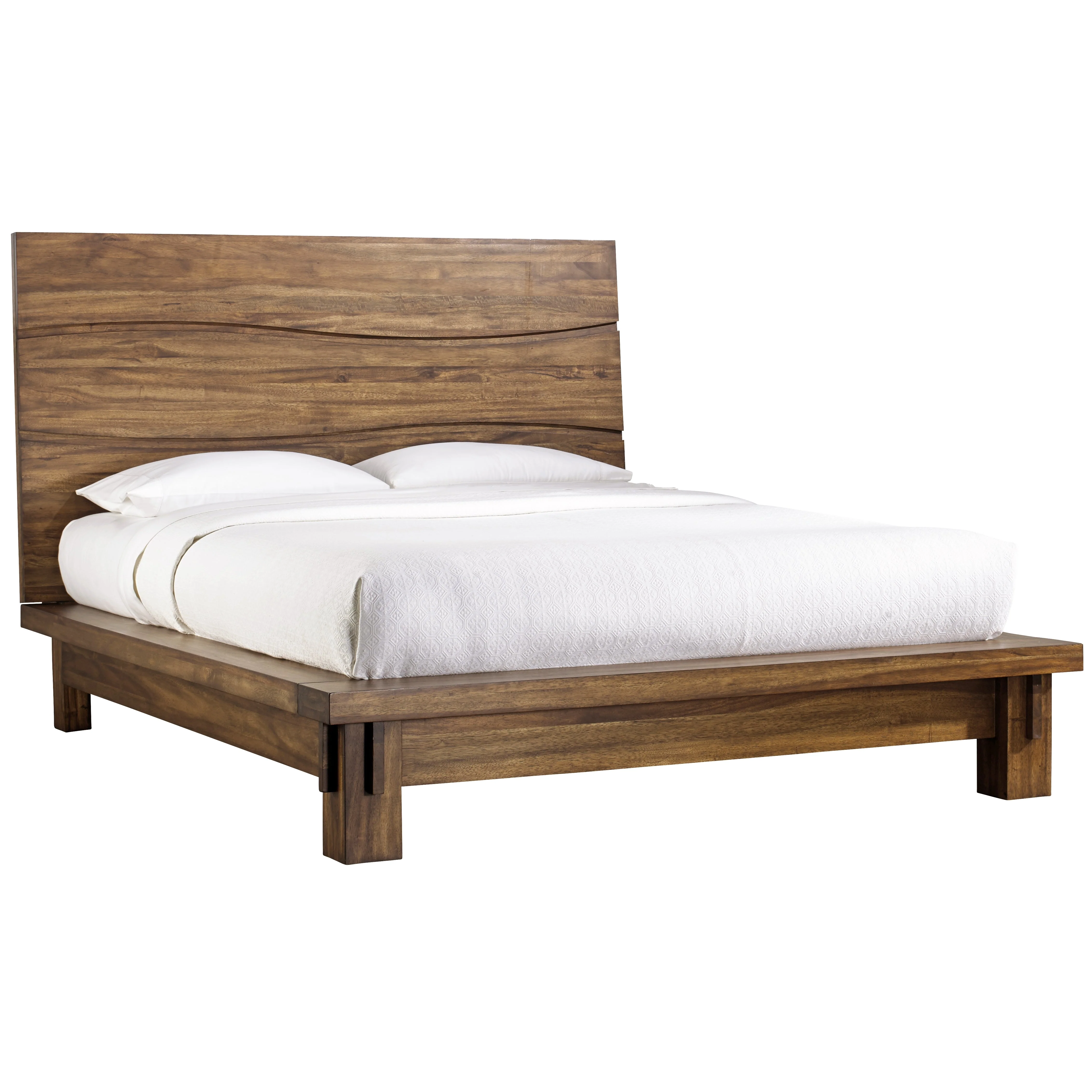 Ocean Solid Wood Eastern King Platform Bed in Natural Sengon - Image 7