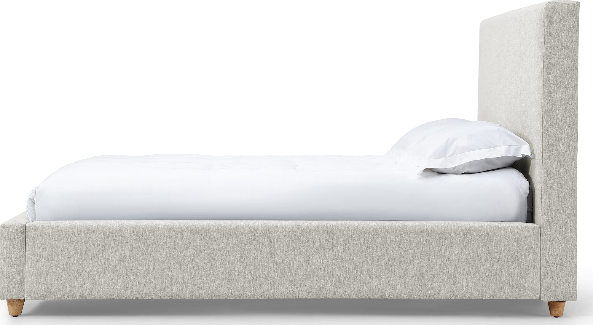 Olivia Ivory Full Upholstered Platform Bed - Image 5