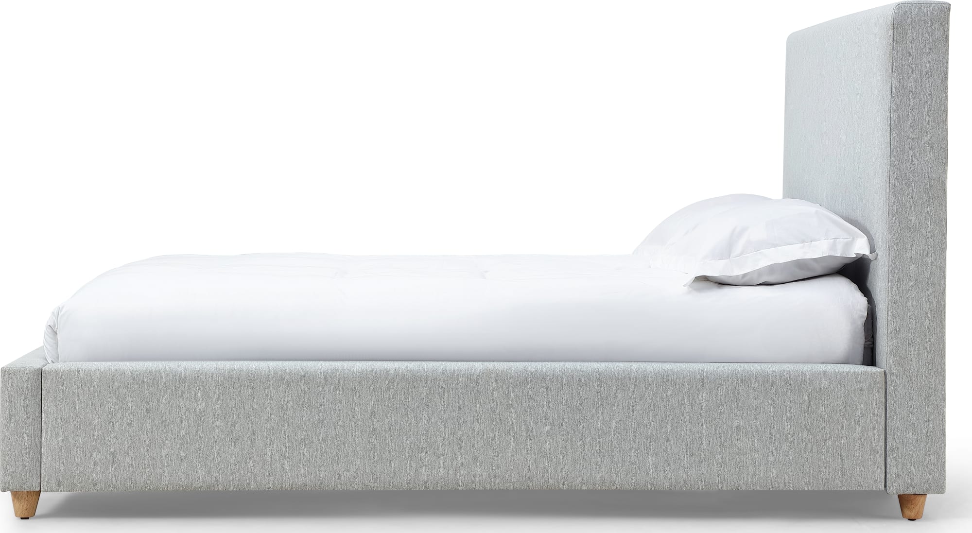 Olivia Linen California King Upholstered Platform Bed - Image 5