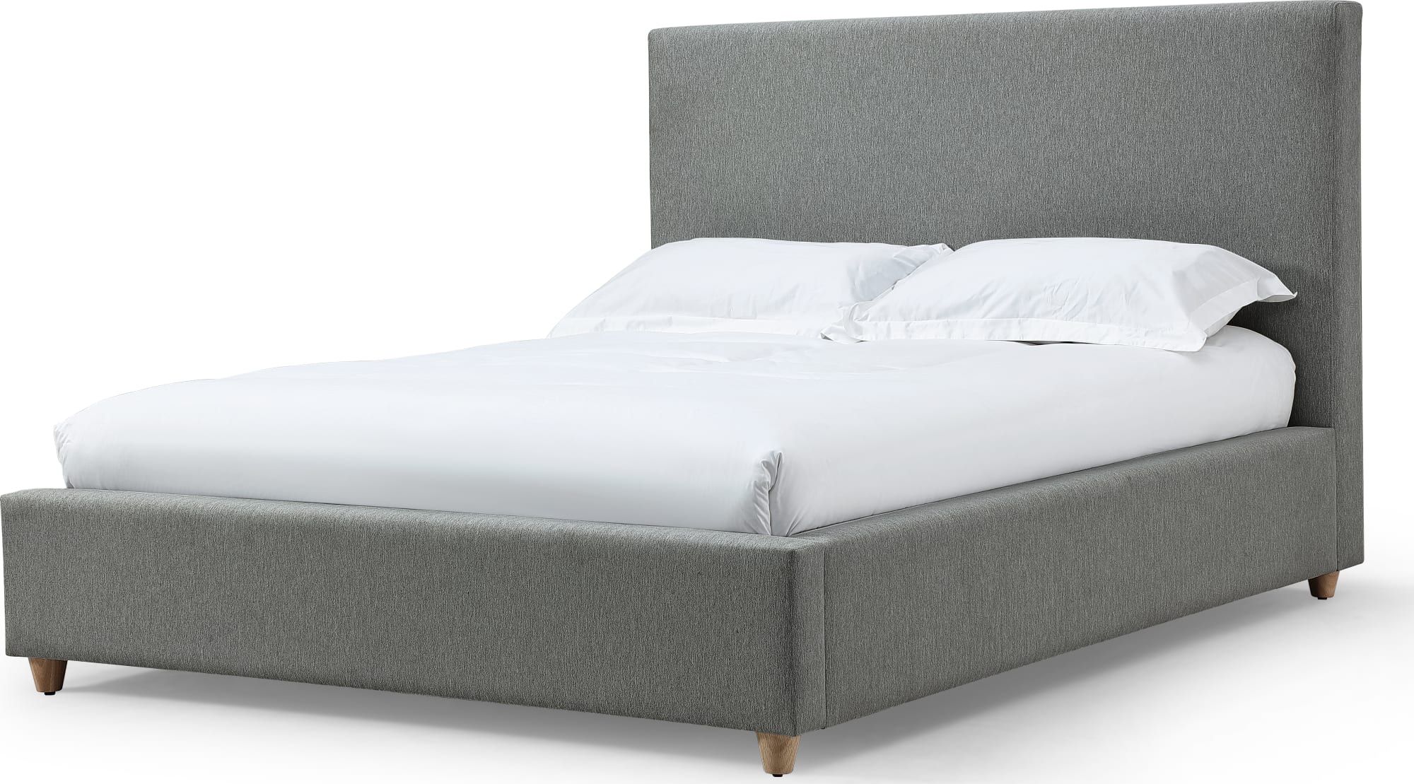 Olivia Pewter Queen Upholstered Platform Bed - Image 4