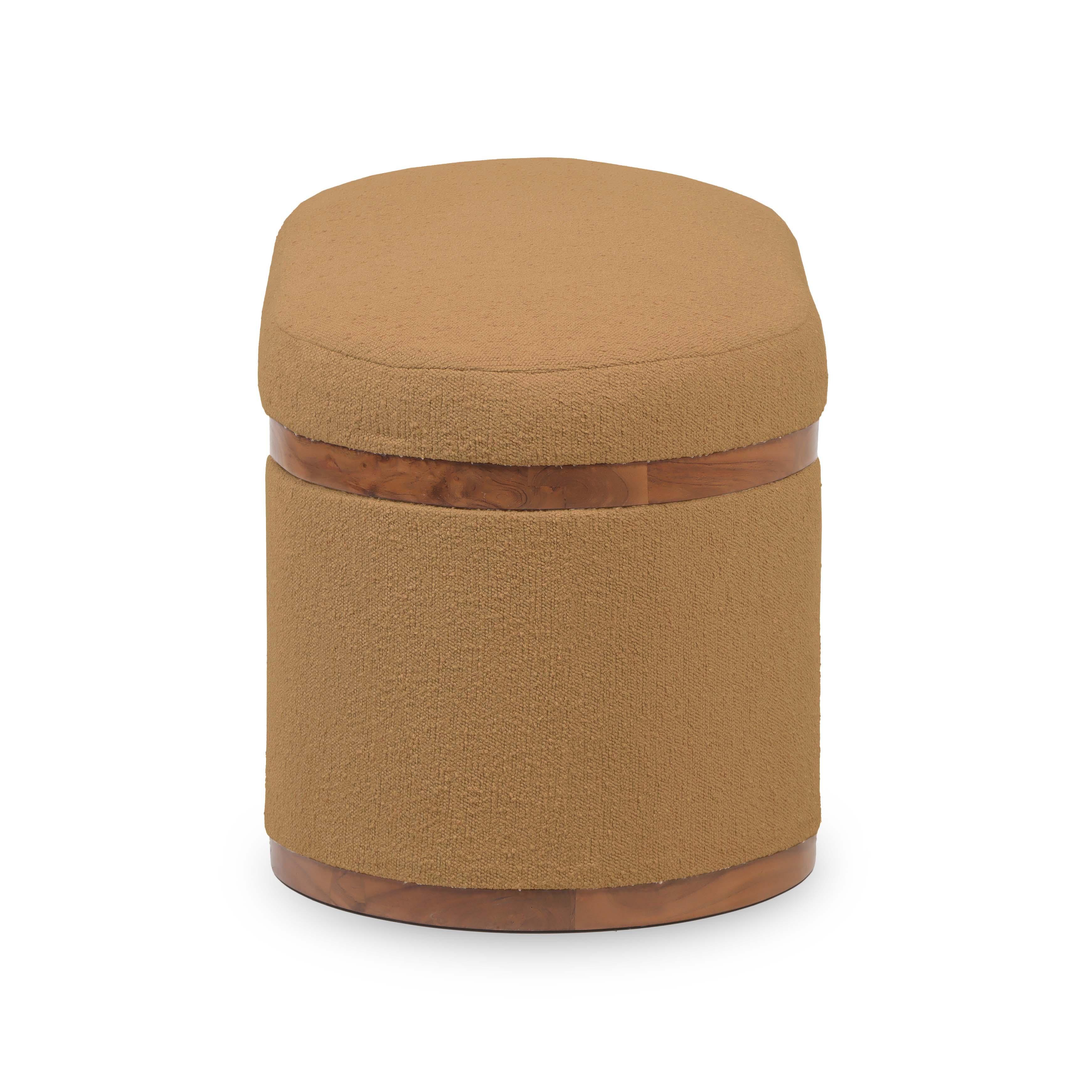 Olivier Boucle Oval Storage Ottoman - Image 6