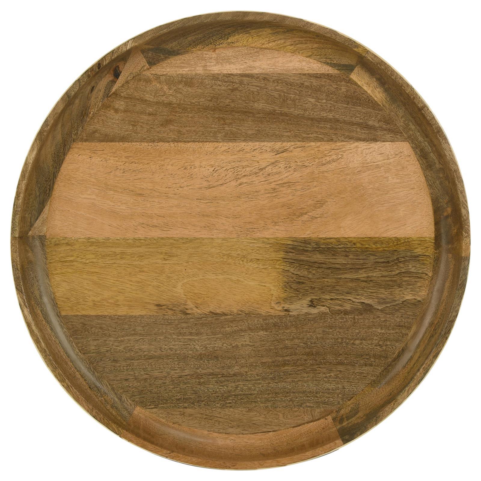 Ollie Natural and Black 2-piece Round Nesting Table - Image 7