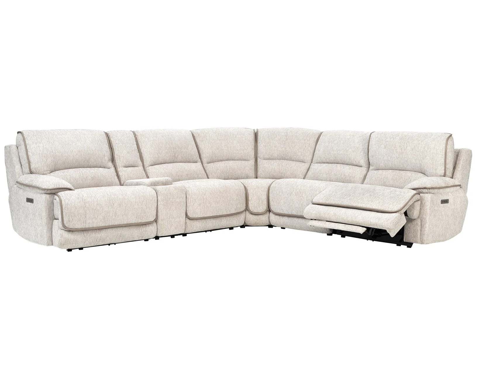 Olsen Dove 6-Piece Dual-Power Zero-Gravity Reclining Sectional - Image 2