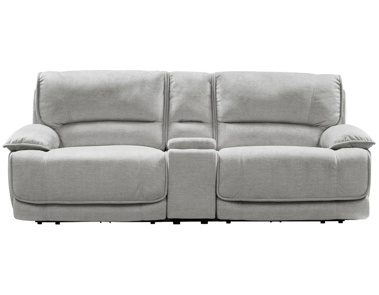 Olsen Silver 3-Piece Dual-Power Zero-Gravity Modular Reclining Console Loveseat