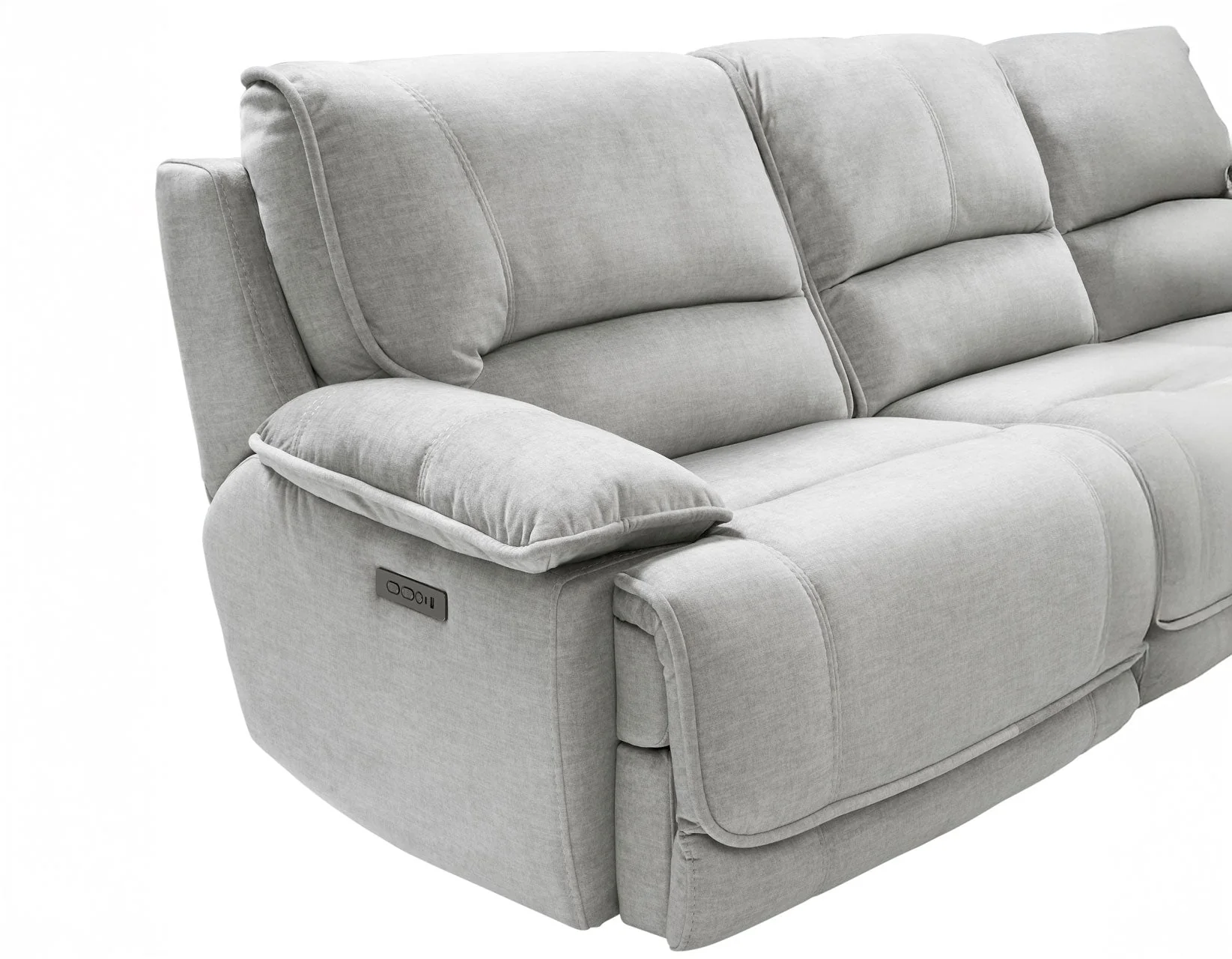 Olsen Silver 3-Piece Dual-Power Zero-Gravity Modular Reclining Console Loveseat - Image 5