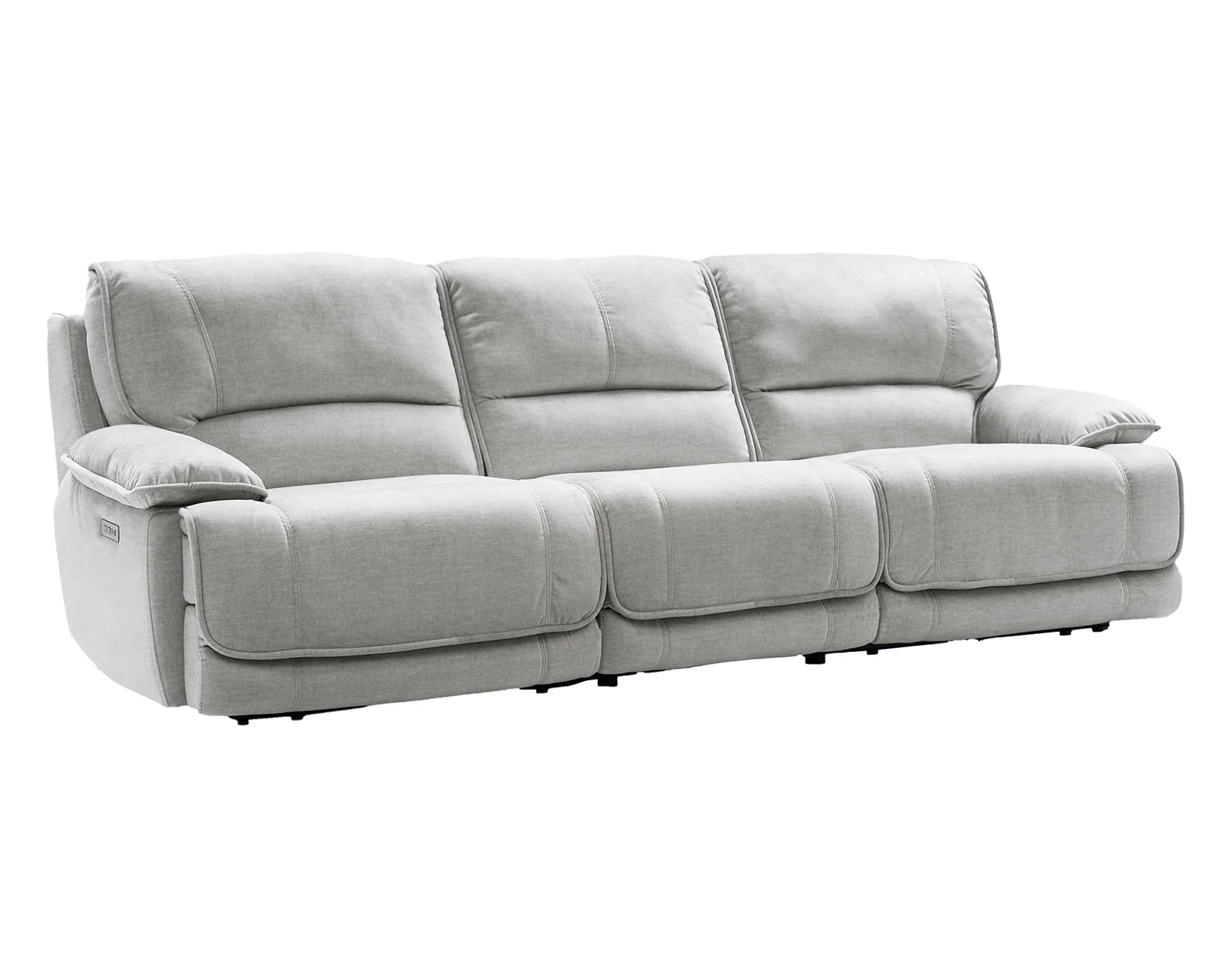 Olsen Silver 3-Piece Dual-Power Zero-Gravity Modular Reclining Sofa - Image 3