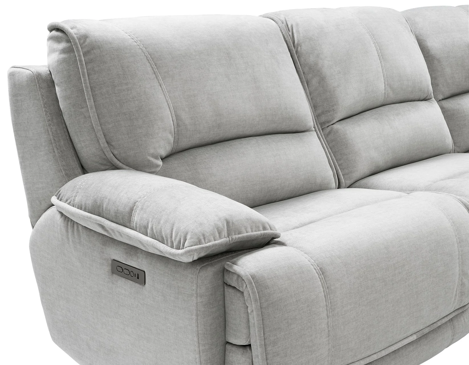 Olsen Silver 3-Piece Dual-Power Zero-Gravity Modular Reclining Sofa - Image 5