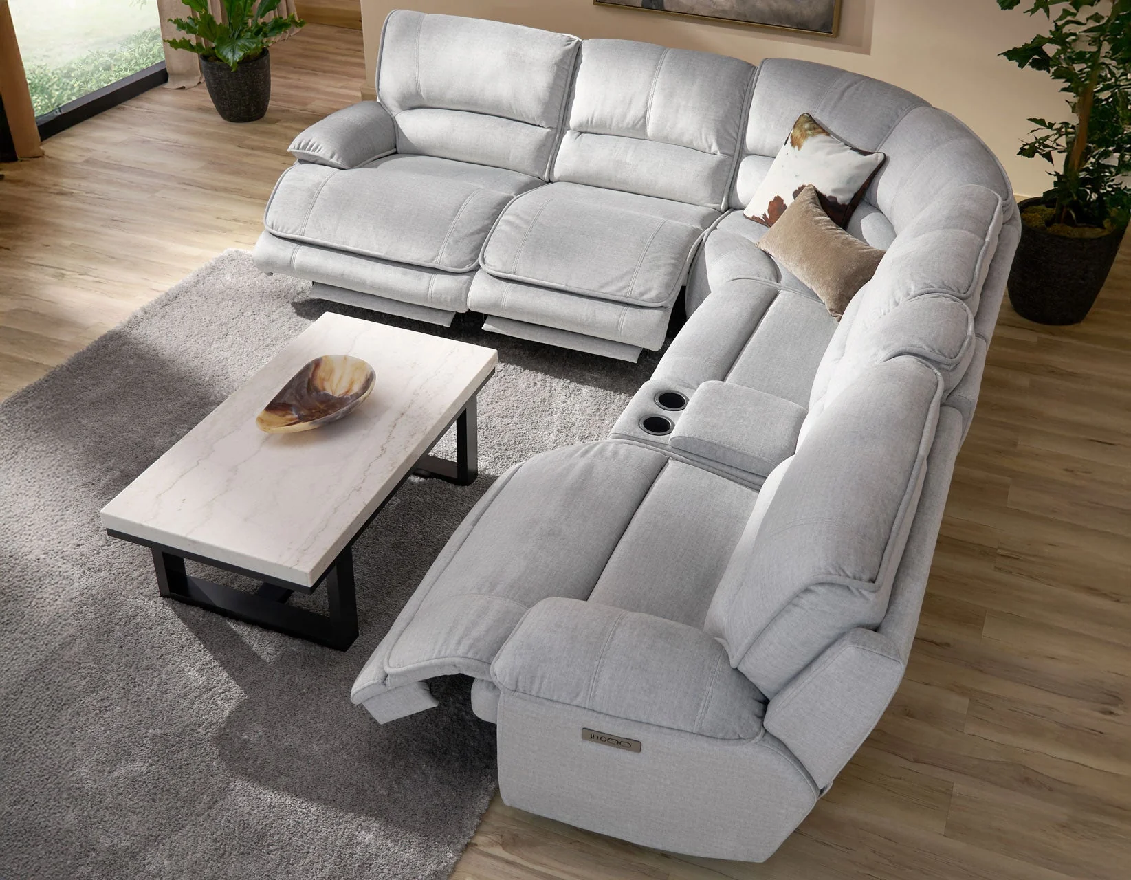 Olsen Silver 6-Piece Dual-Power Zero-Gravity Reclining Sectional - Image 2