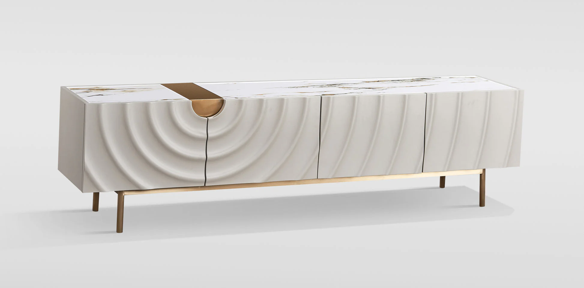 Onda White Cream TV Console - Image 3