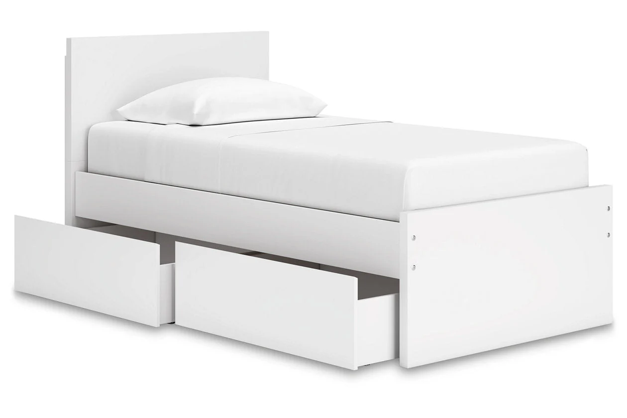 Onita White Youth One Side Storage Panel Platform Bedroom Set - Image 2