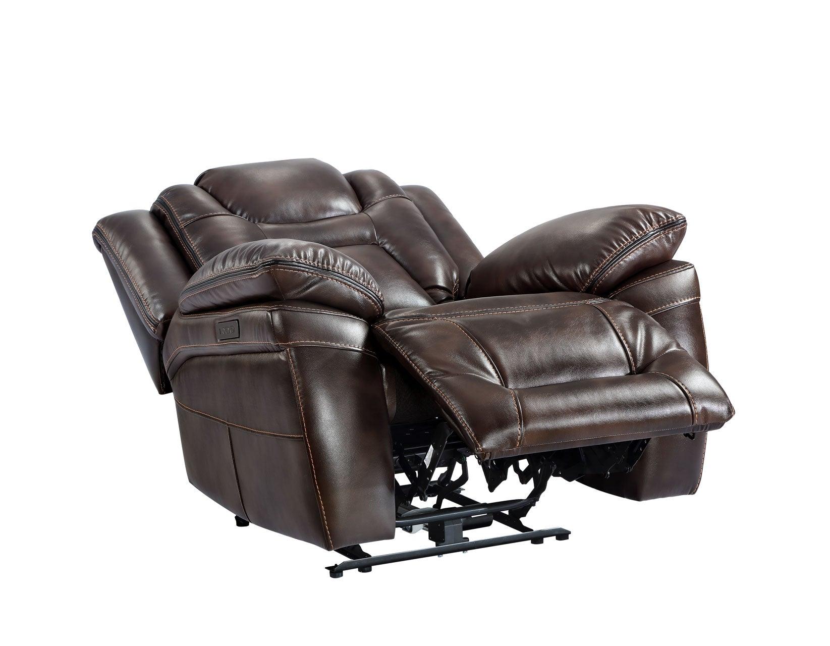 Oportuna Coffee Dual-Power Recliner - Image 5