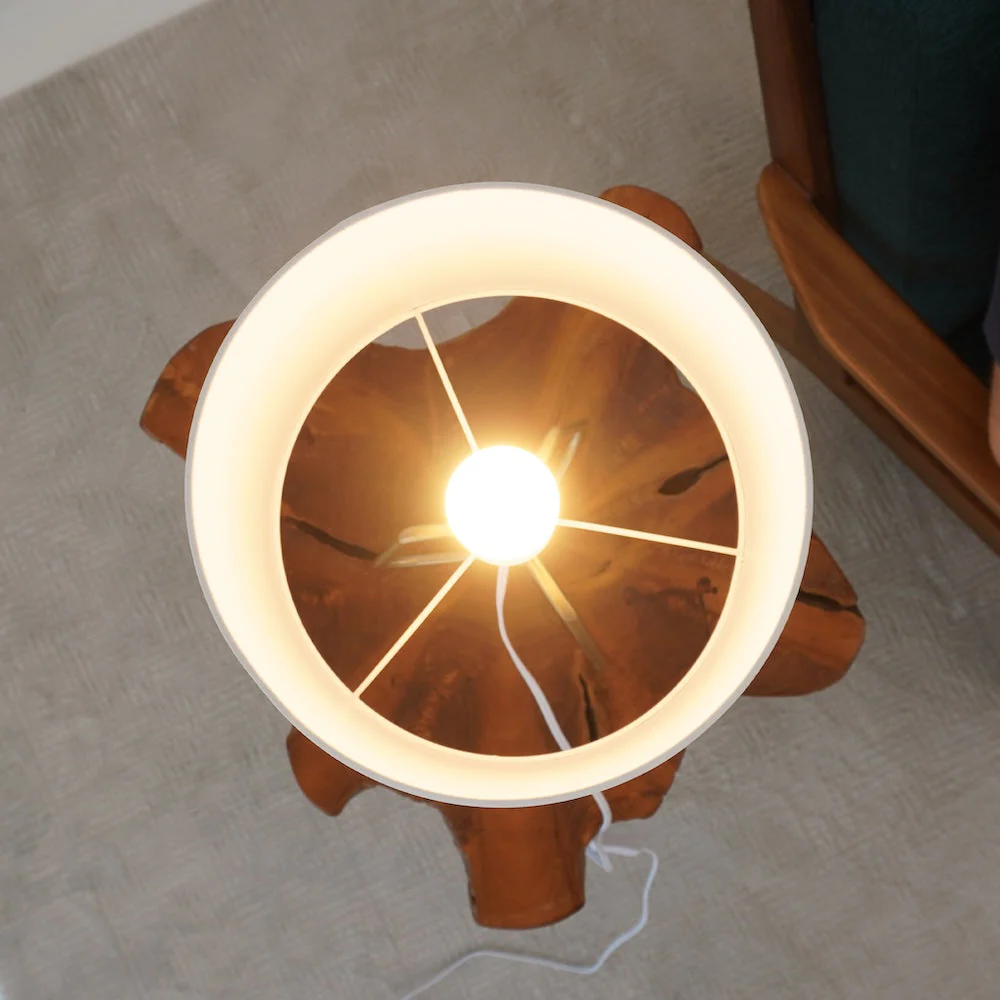 Optima Marble Lampshade Table Lamp - Bronze - Image 6
