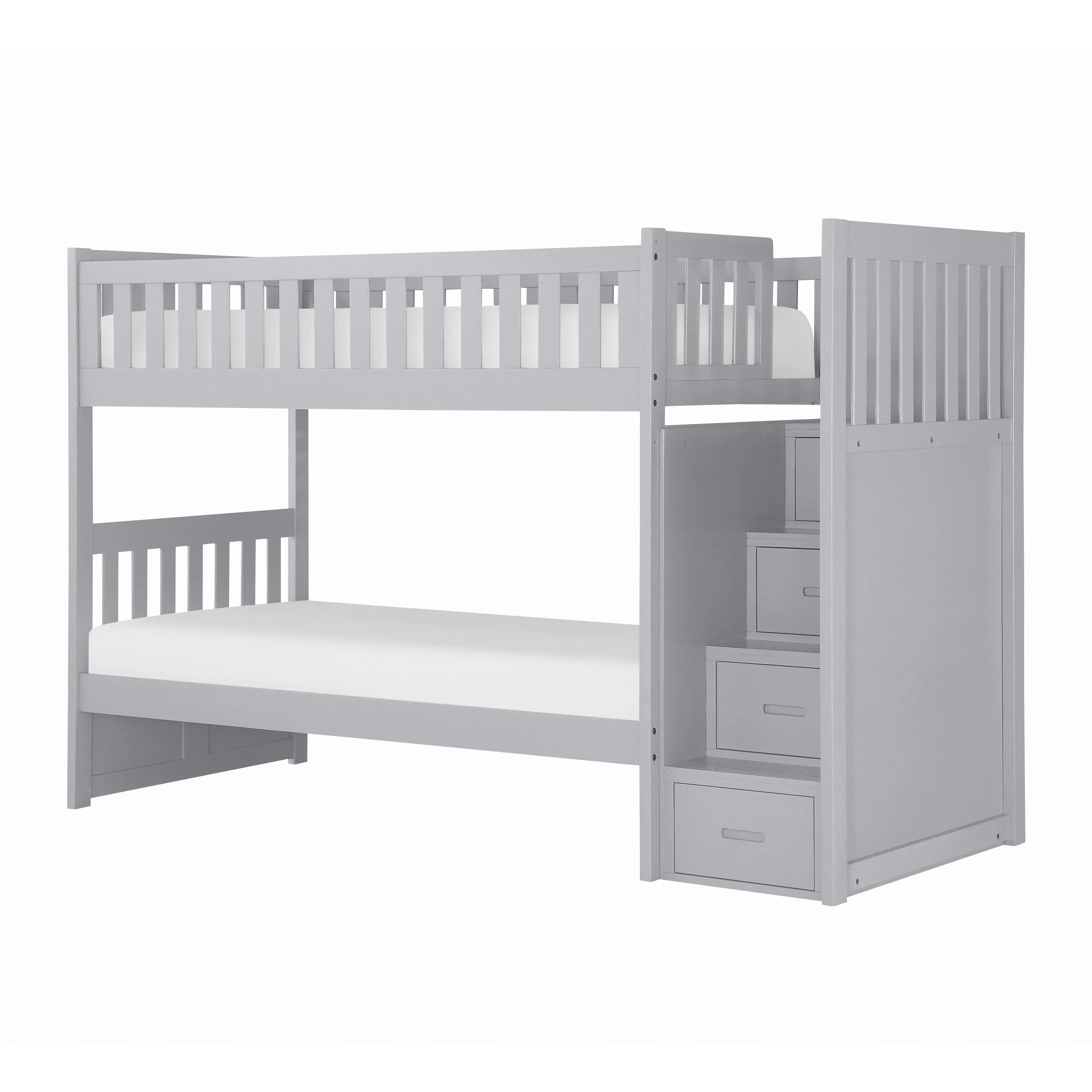 Orion Gray Twin/Twin Step Bunk Bed - Image 2