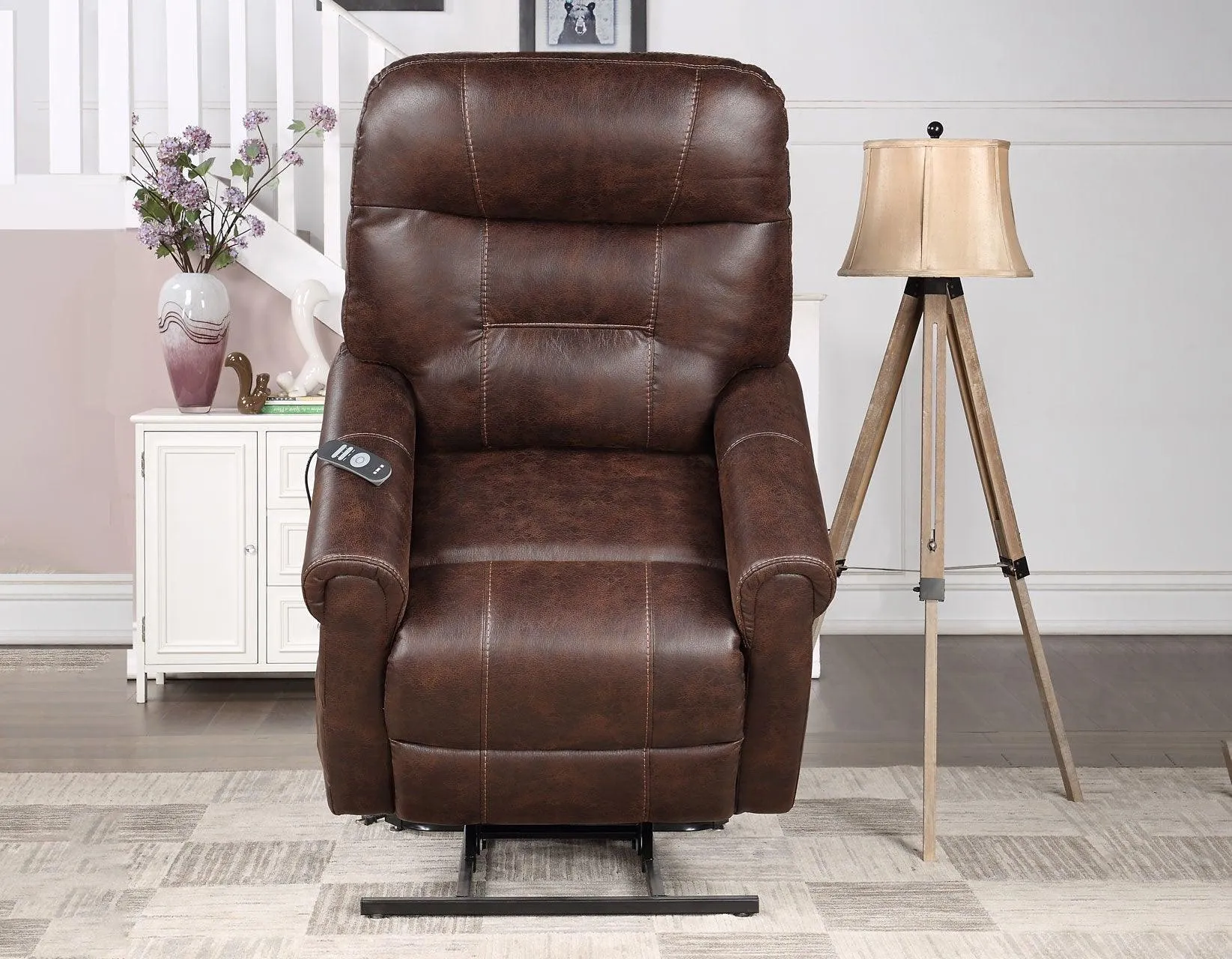Ottawa Walnut Power Lift Chair with Heat and Massage - Image 7