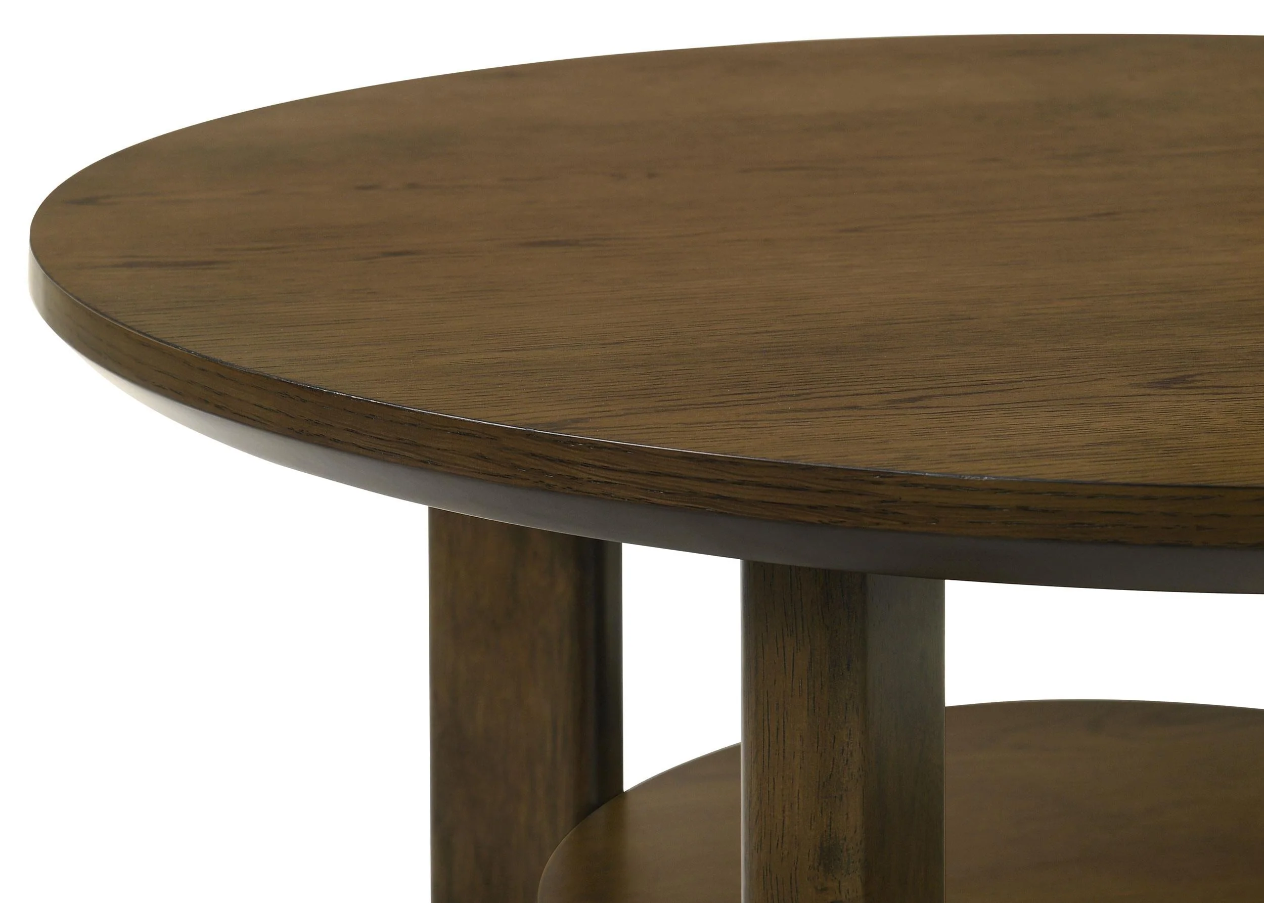 Ottowa Brown 36-inch Round Wood Cocktail Coffee Table - Image 7