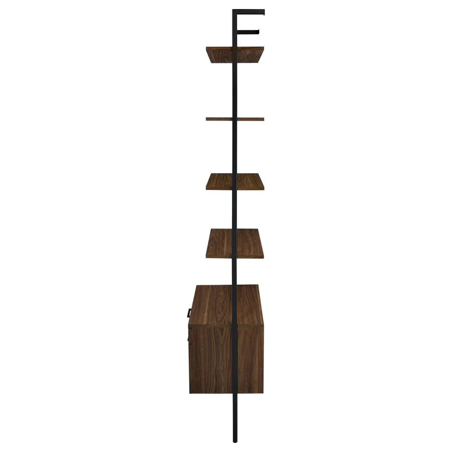 Owens Walnut 3-piece 96-inch Wall Mounted Bookshelf Set - Image 7