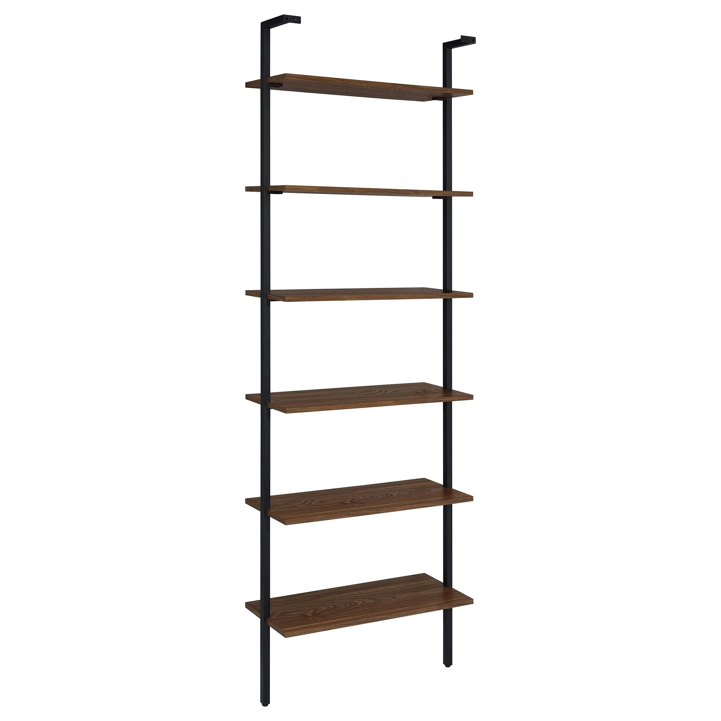 Owens Walnut 31-inch 6-shelf Wall Bookshelf - Image 6