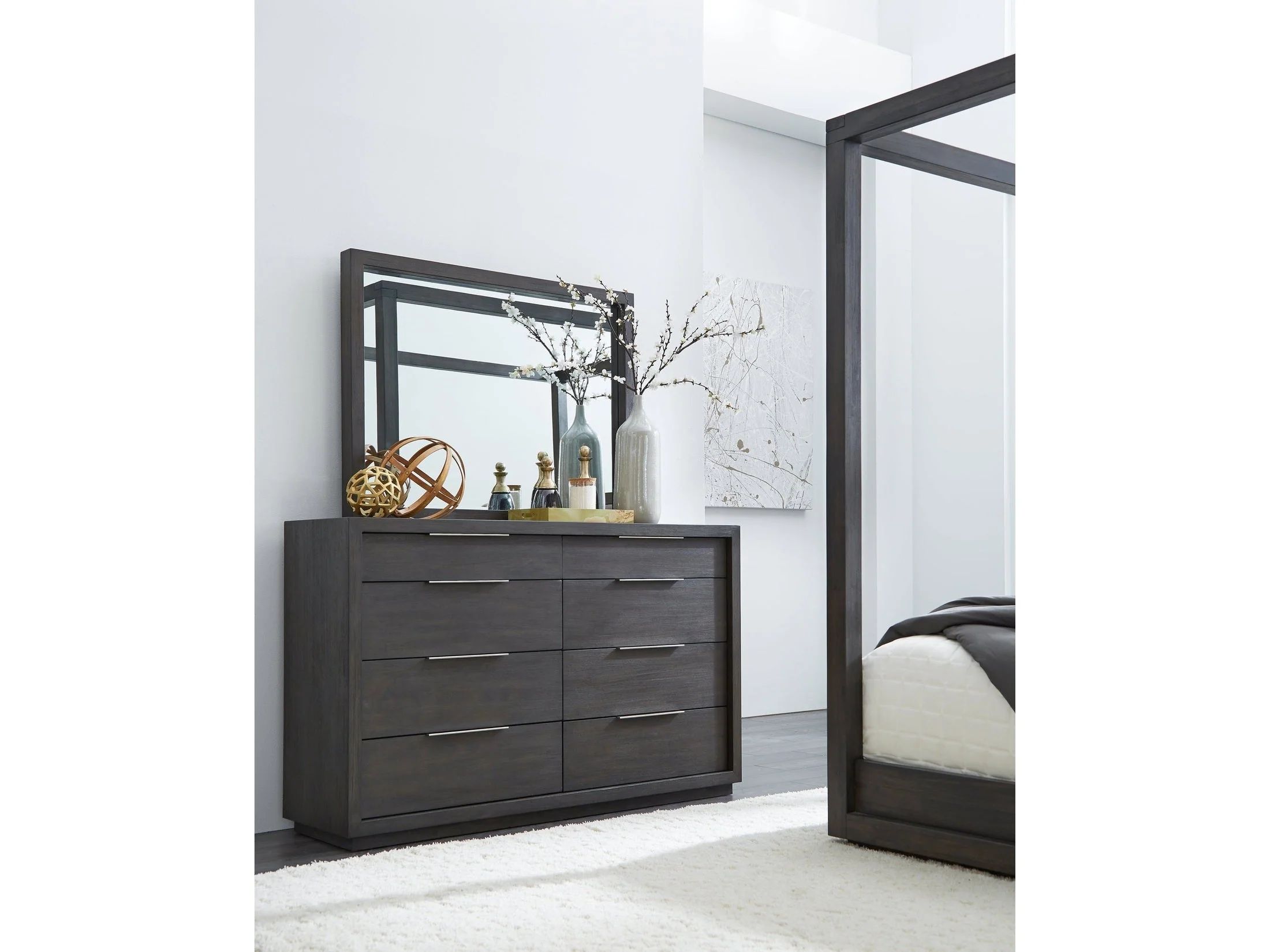 Oxford Eight Drawer Dresser in Basalt Grey