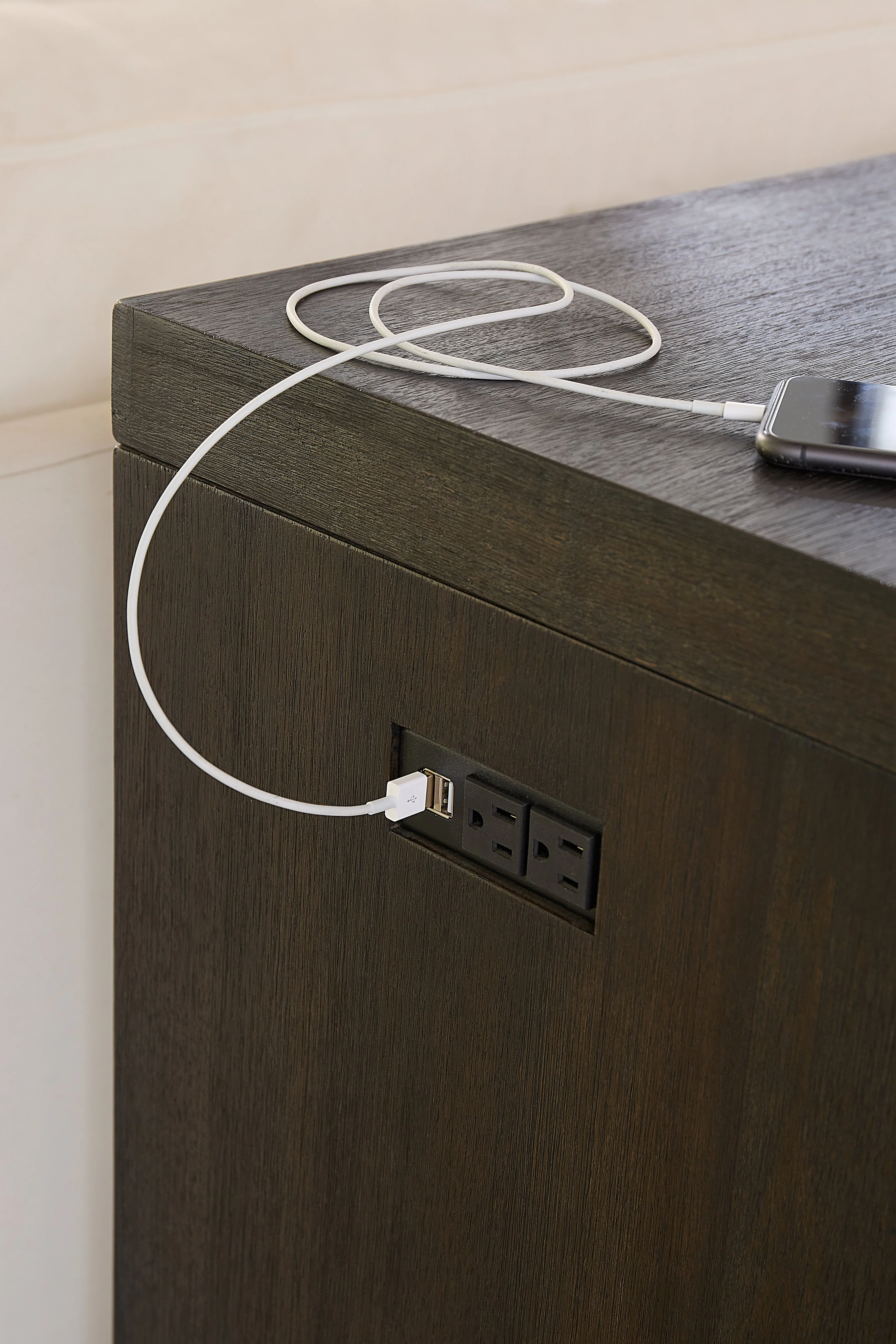 Oxford Gathering Table with USB/Power in Basalt Grey - Image 3