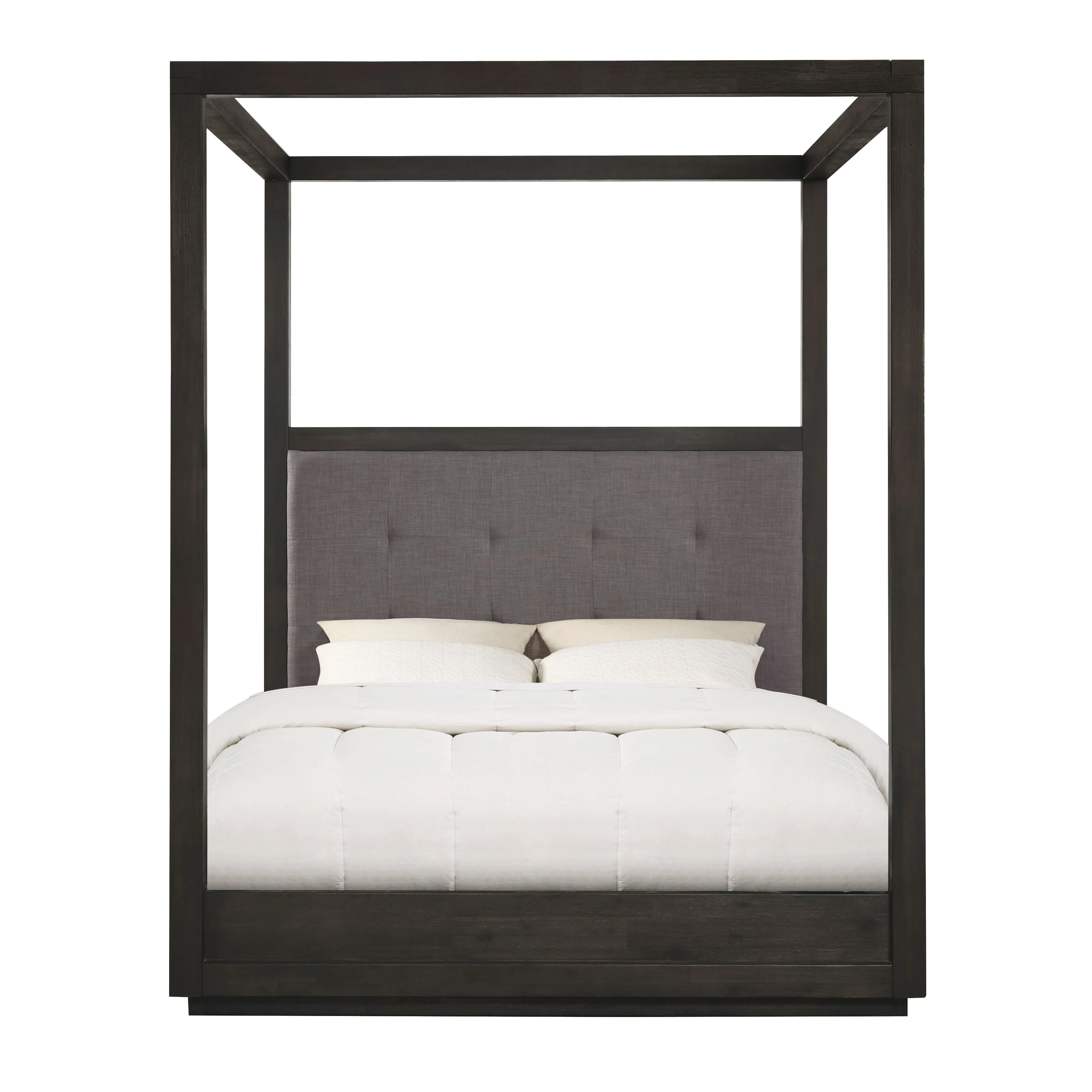Oxford Upholstered Eastern King Canopy Bed in Dolphin - Image 5
