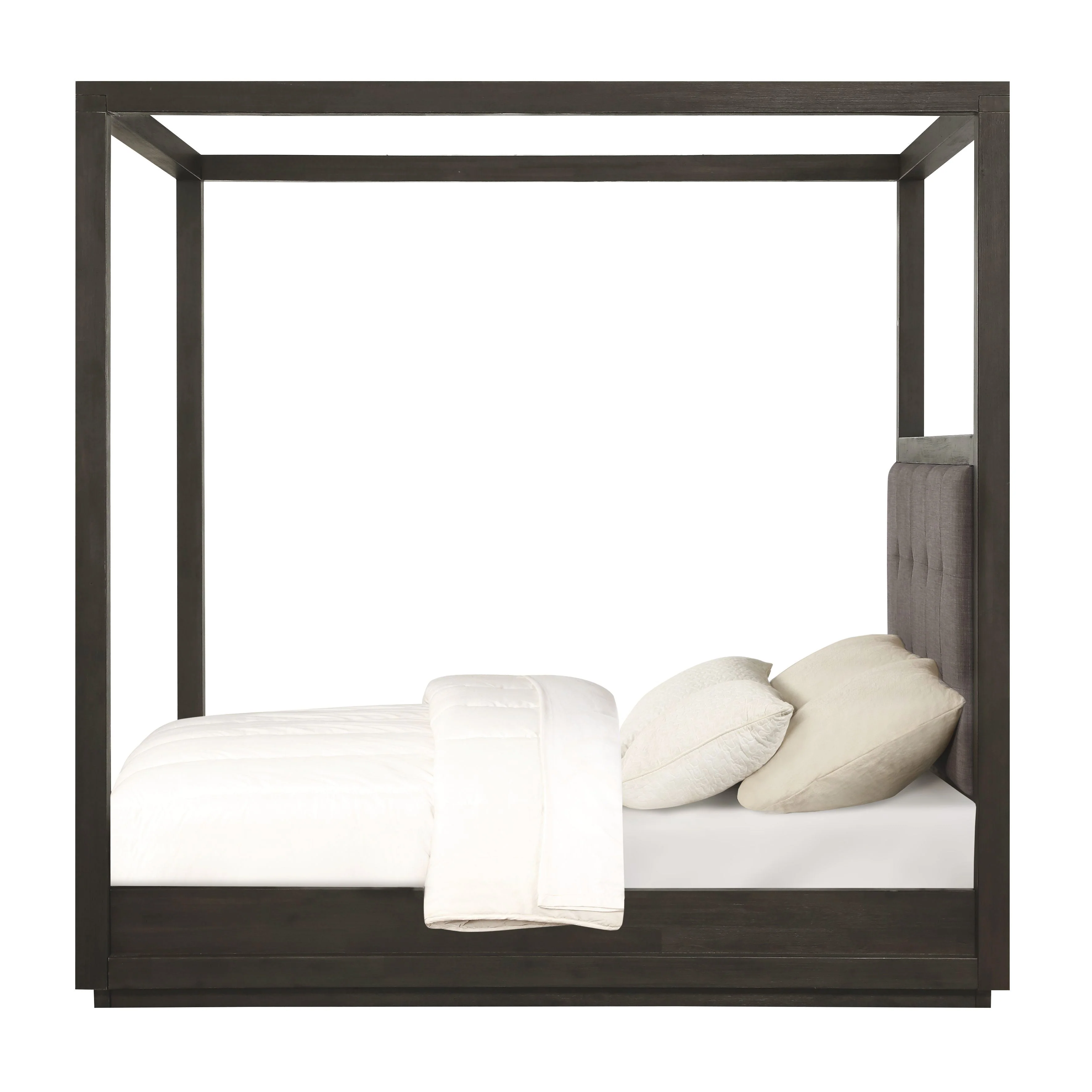 Oxford Upholstered Eastern King Canopy Bed in Dolphin - Image 6
