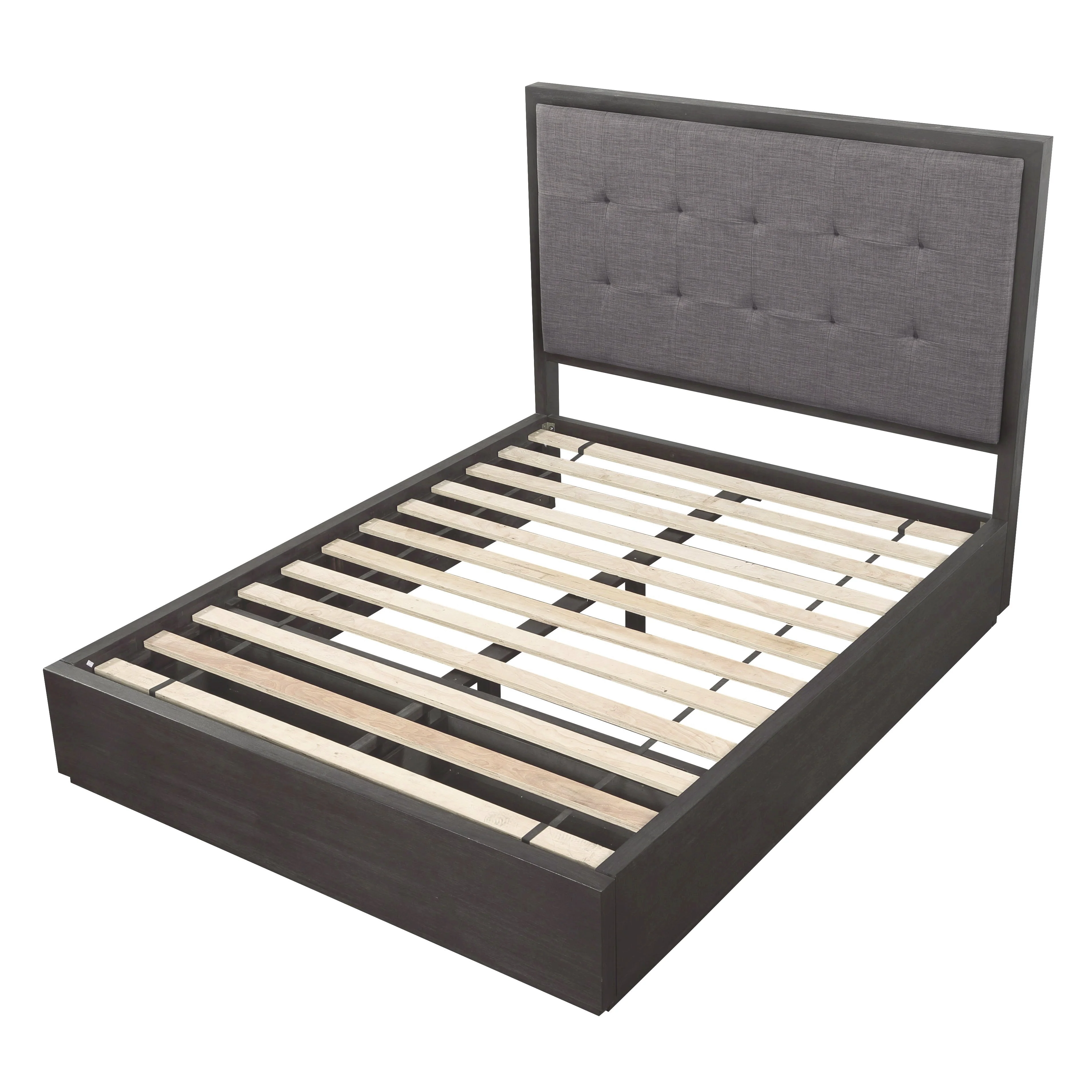 Oxford Upholstered Footboard Queen Storage Bed in Dolphin - Image 9