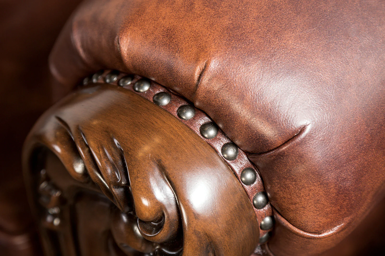 Palencia Dark Cherry/Brown Sofa & Loveseat - Image 8