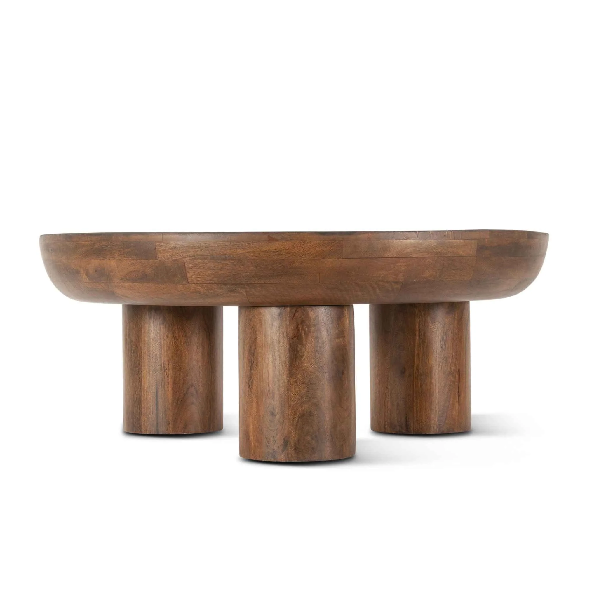 Palermo 39" Round Coffee Table in Acorn Brown - Image 2