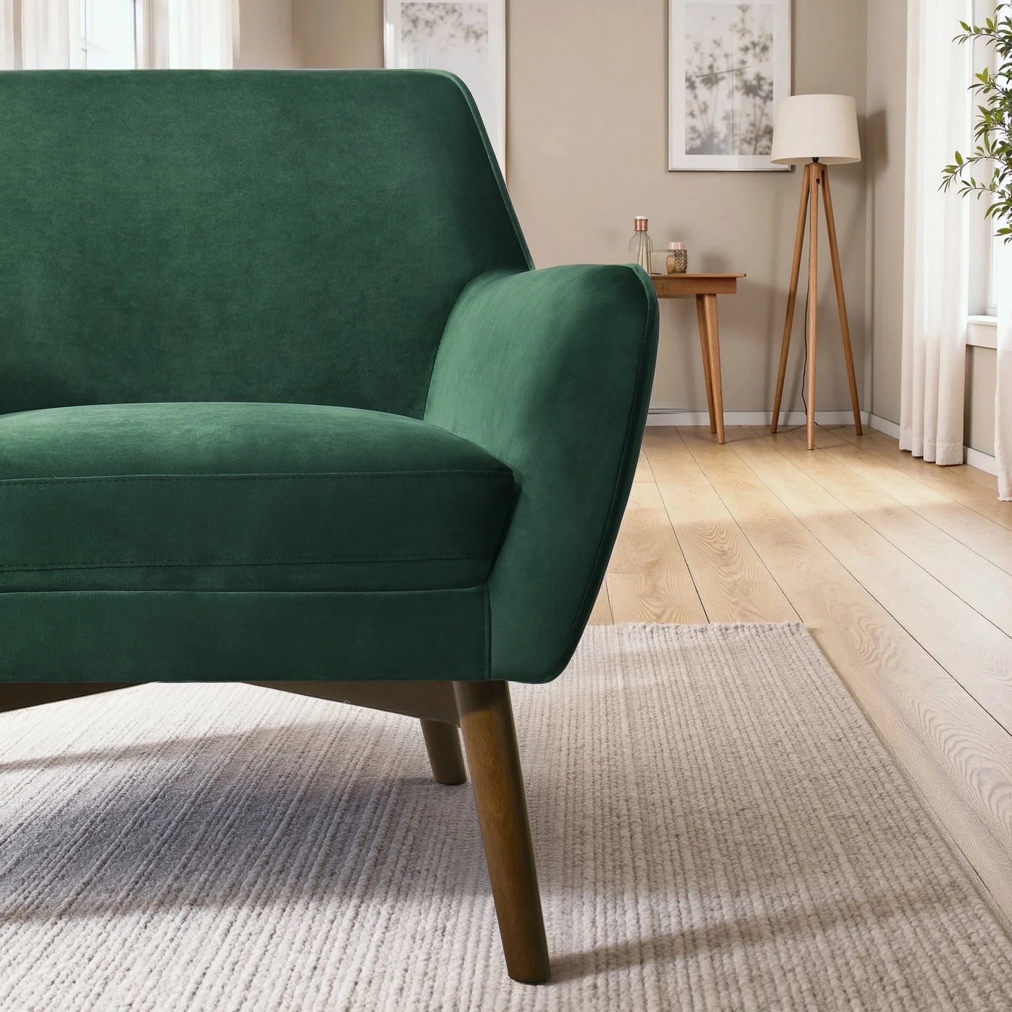 Panom Forest Green Velvet Lounge Chair - Image 5