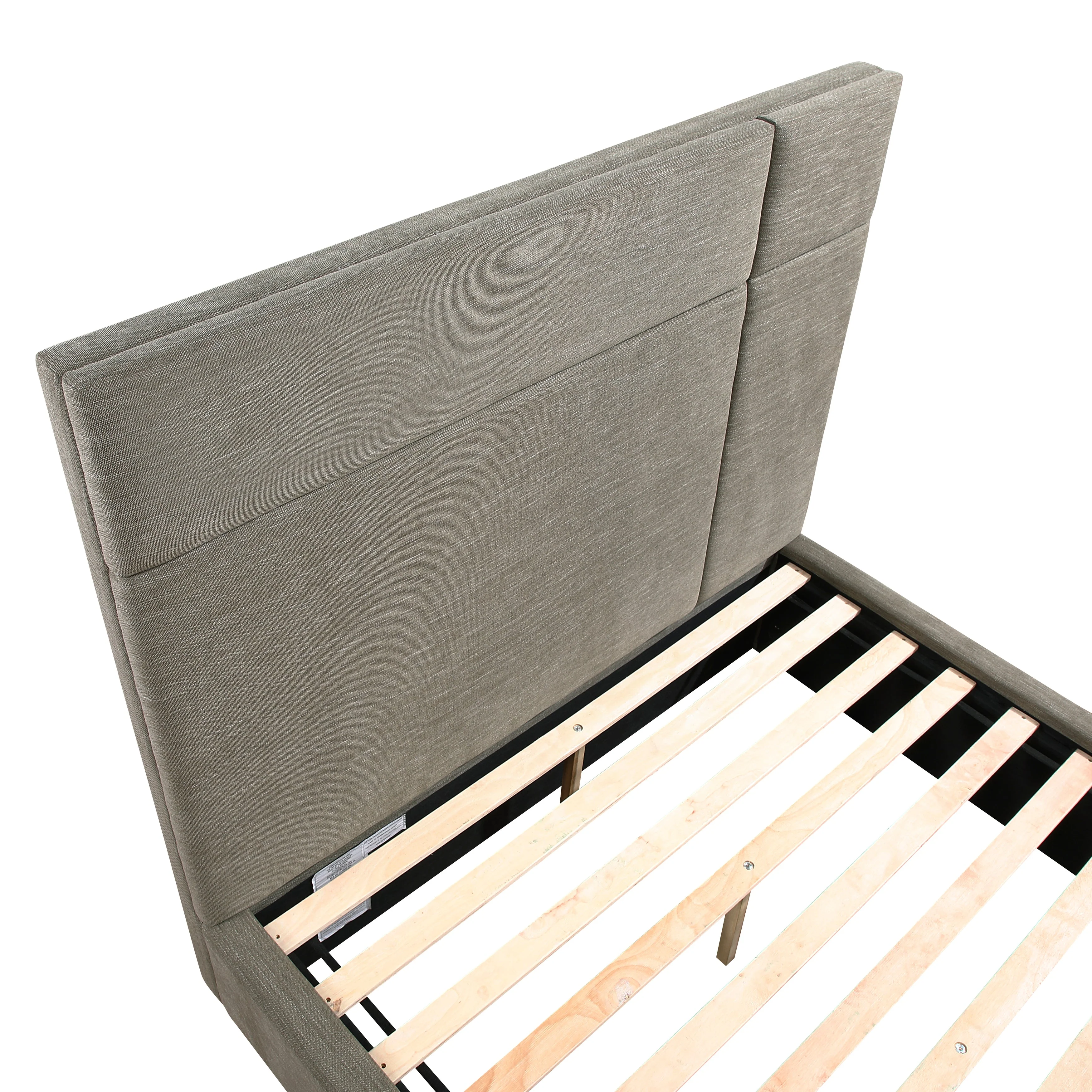 Paola Forest Green Queen Upholstered Platform Bed - Image 8