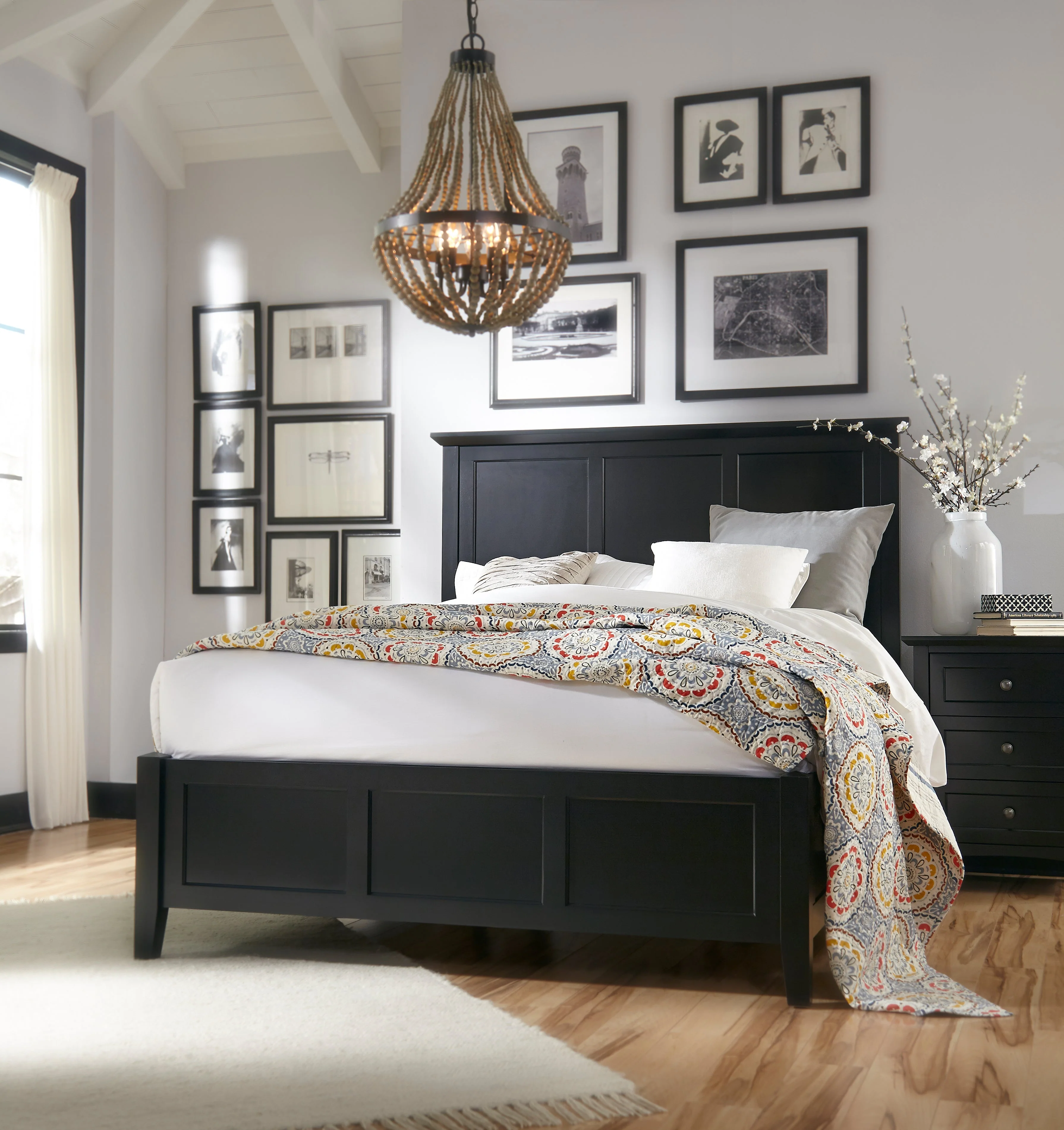 Paragon Four Drawer Wood California King Storage Bed in Black - Image 2