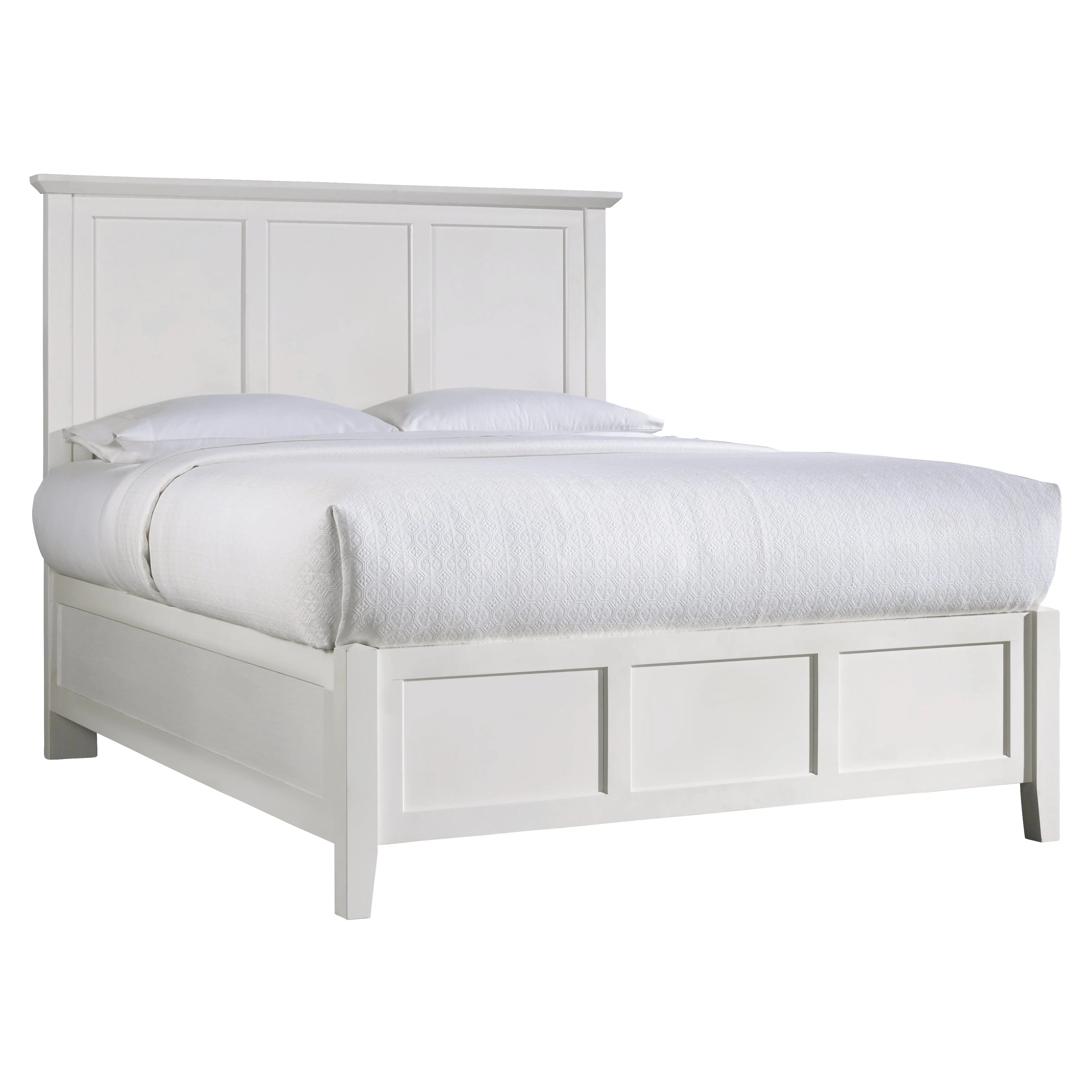 Paragon Wood Full Panel Bed in White - Image 5