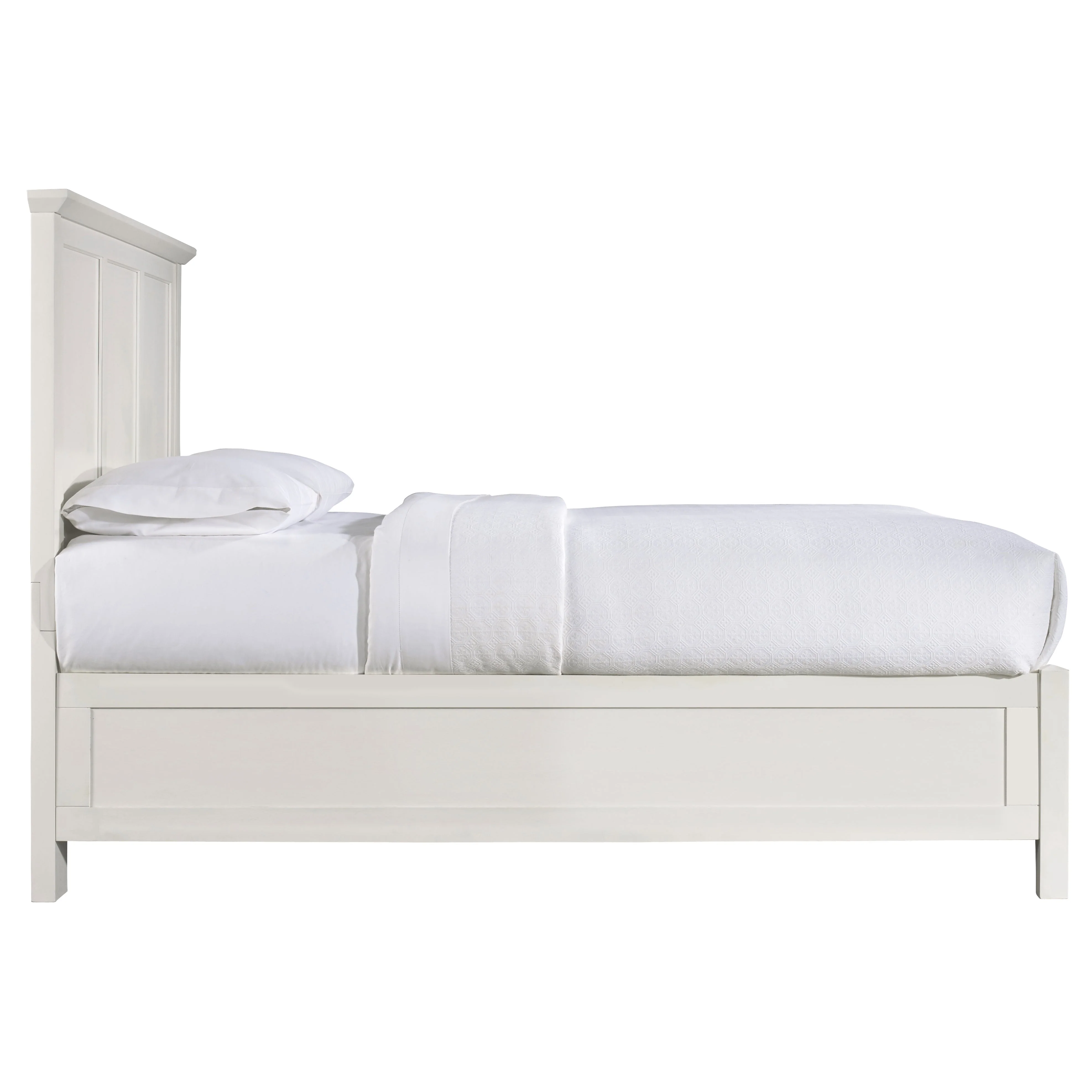 Paragon Wood Full Panel Bed in White - Image 6