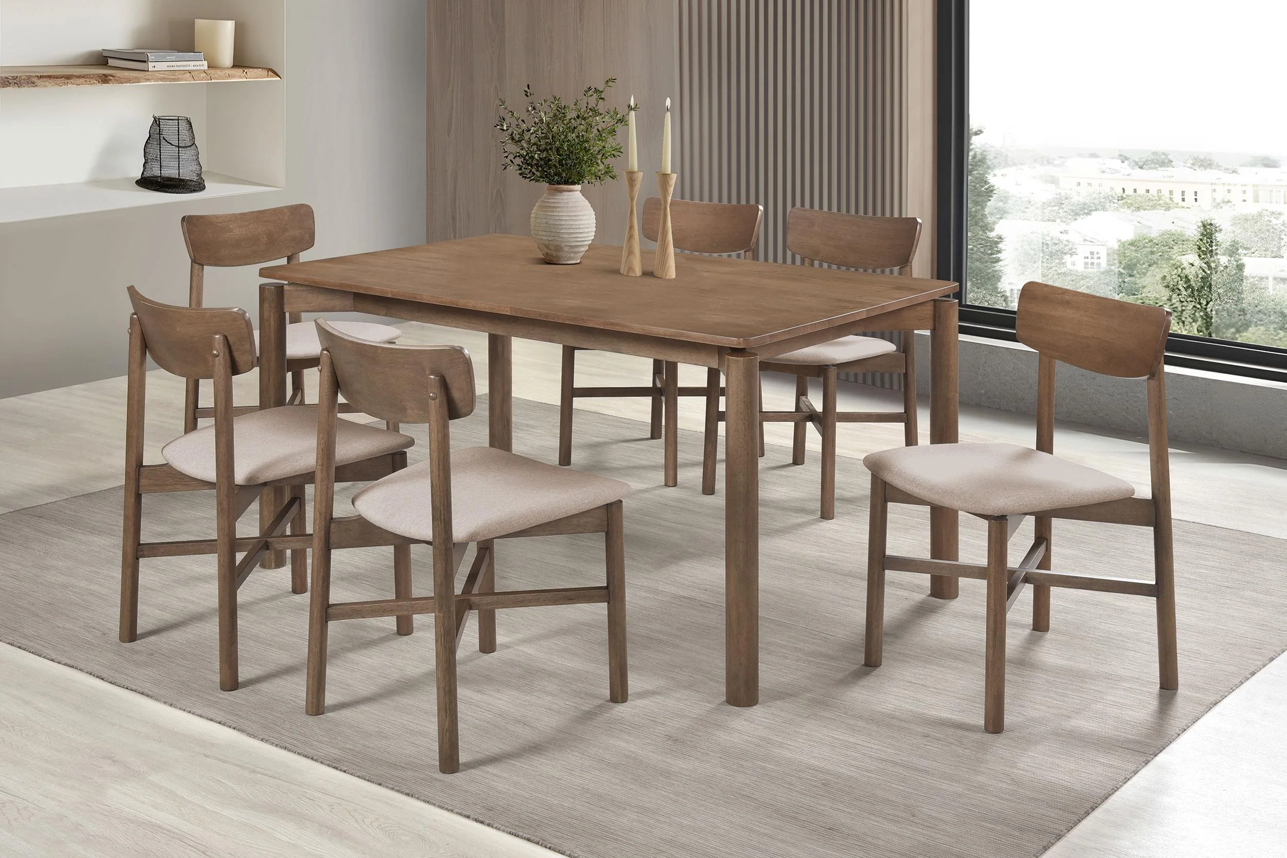Parkridge Natural Walnut Rectangular Dining Table - Image 8