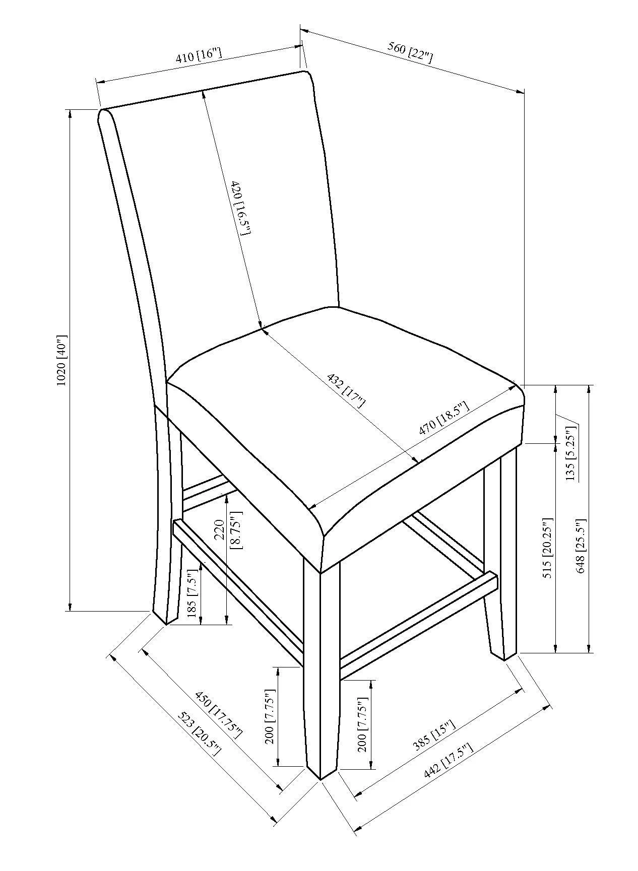 Parkside Dove Counter Height Dining Chair, Set of 2 - Image 5
