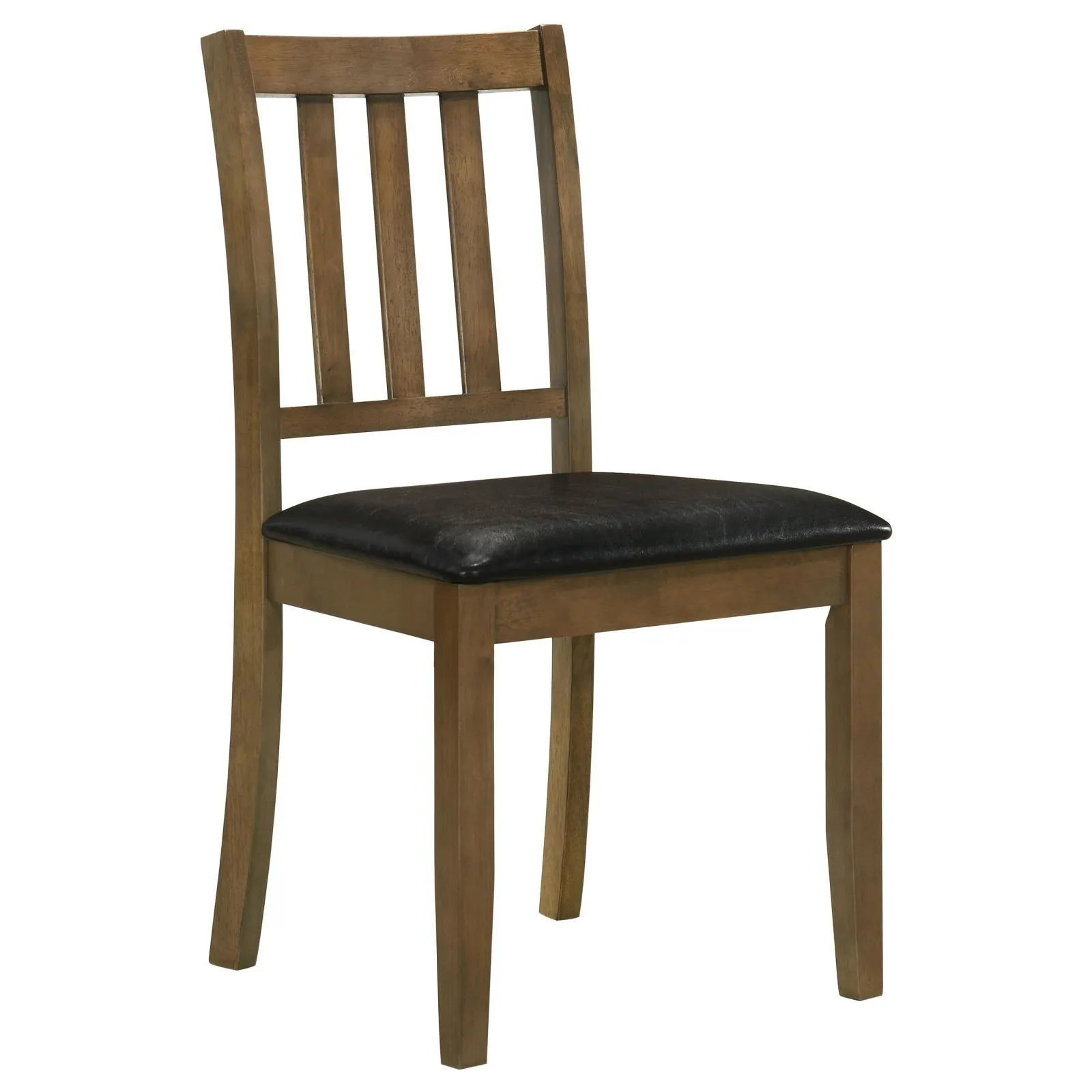 Parkwood Honey Brown/Black 5-Piece Dining Set with Square Table and Slat Back Side Chairs - Image 5