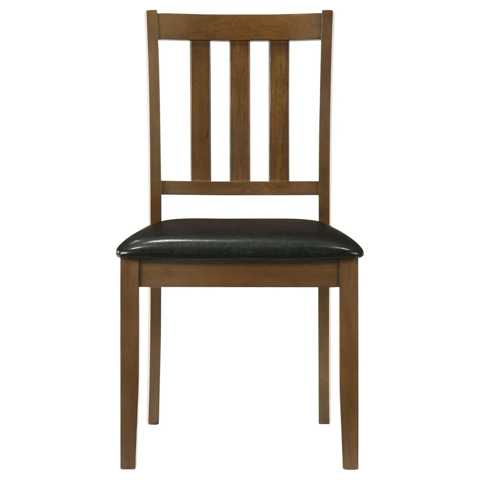 Parkwood Honey Brown/Black 5-Piece Dining Set with Square Table and Slat Back Side Chairs - Image 6