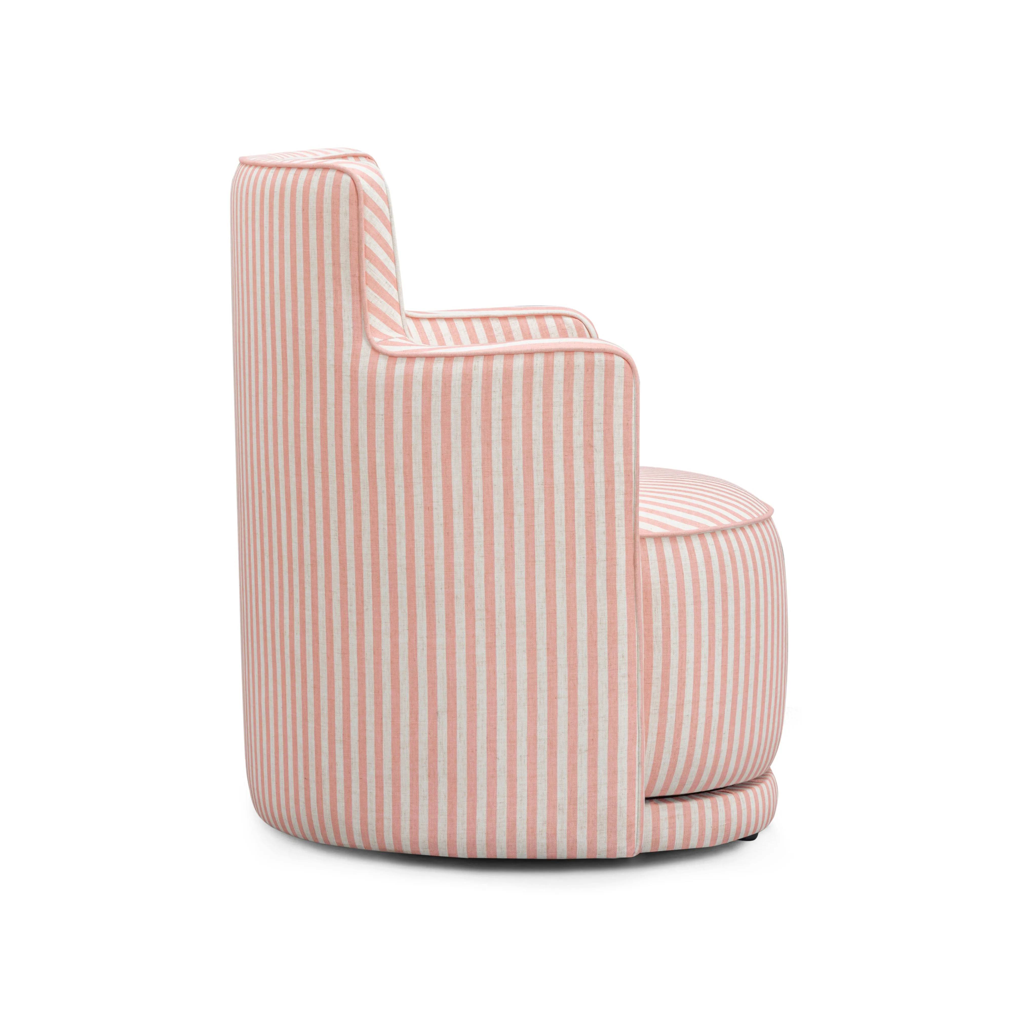 Passe Striped Linen Swivel Chair - Image 10