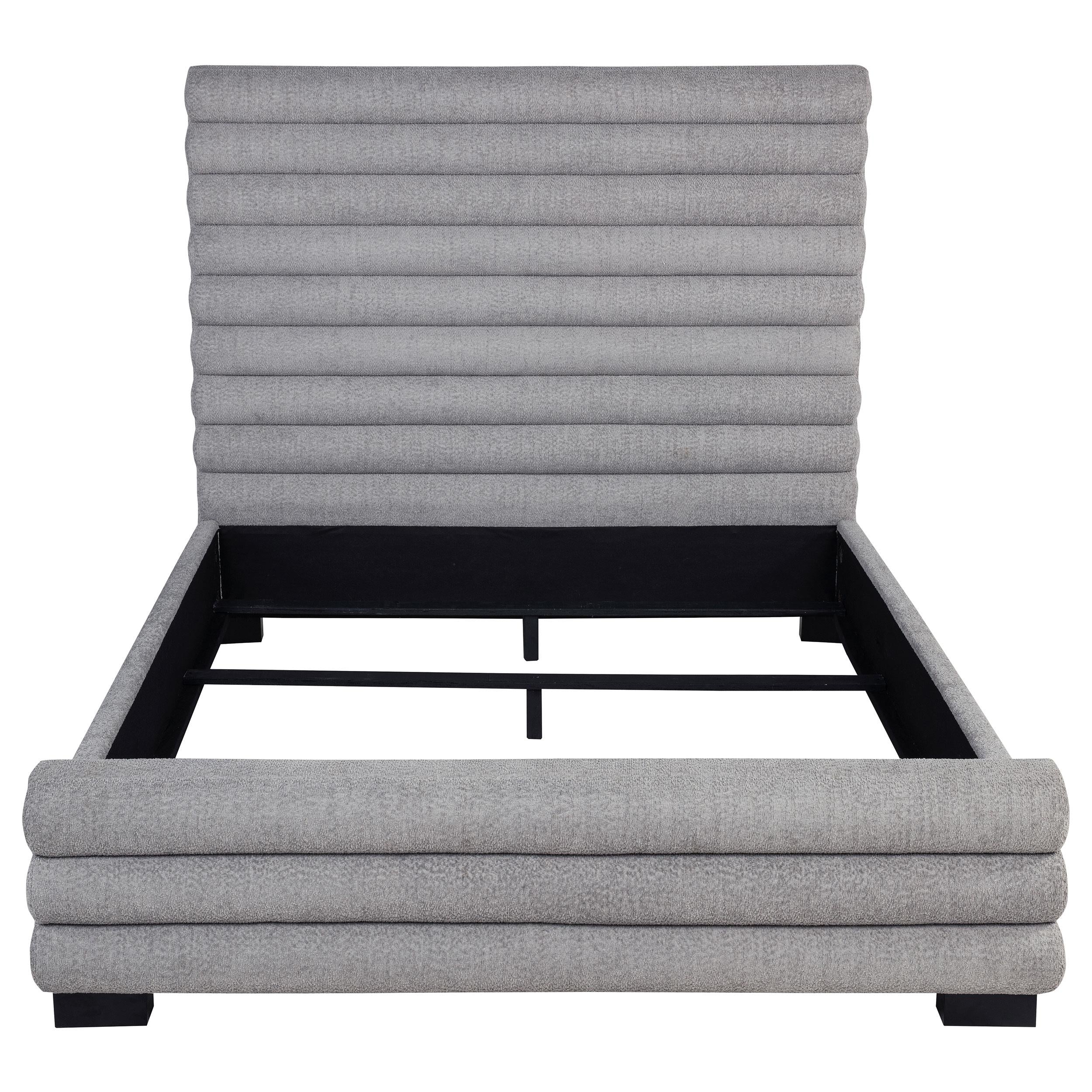 Patricia 58-inch Boucle Upholstered California King Bed Grey - Image 3