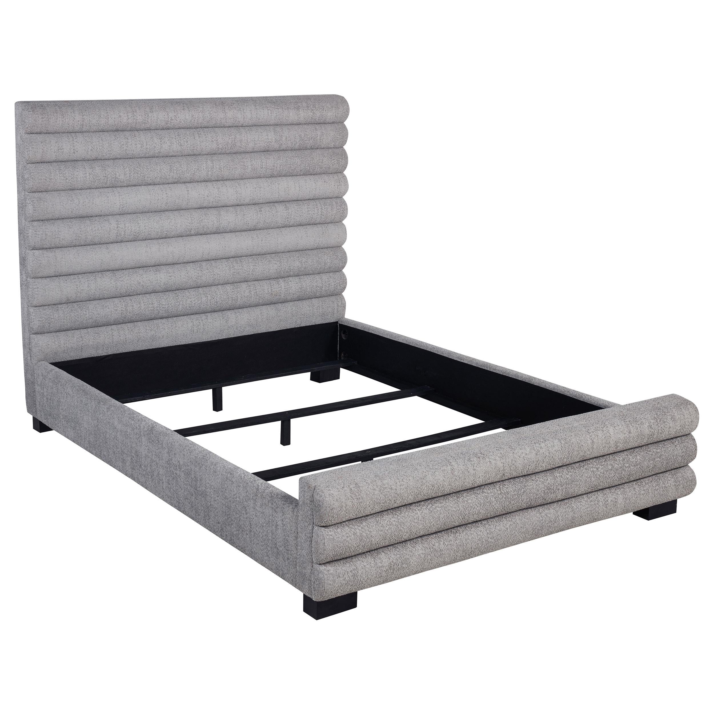 Patricia 58-inch Boucle Upholstered California King Bed Grey - Image 6