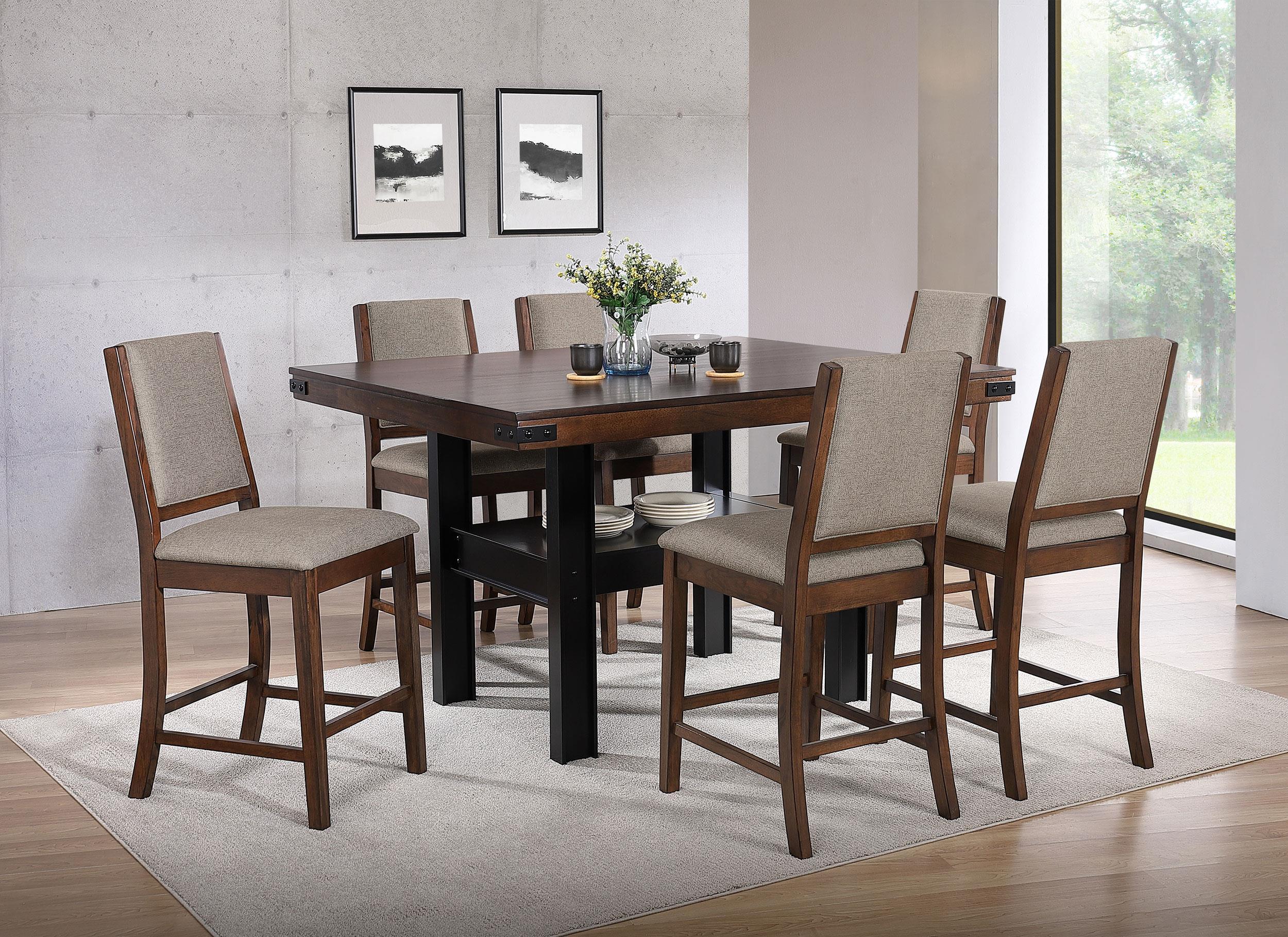 Patterson Mango Oak 7-Piece Counter Height Dining Set