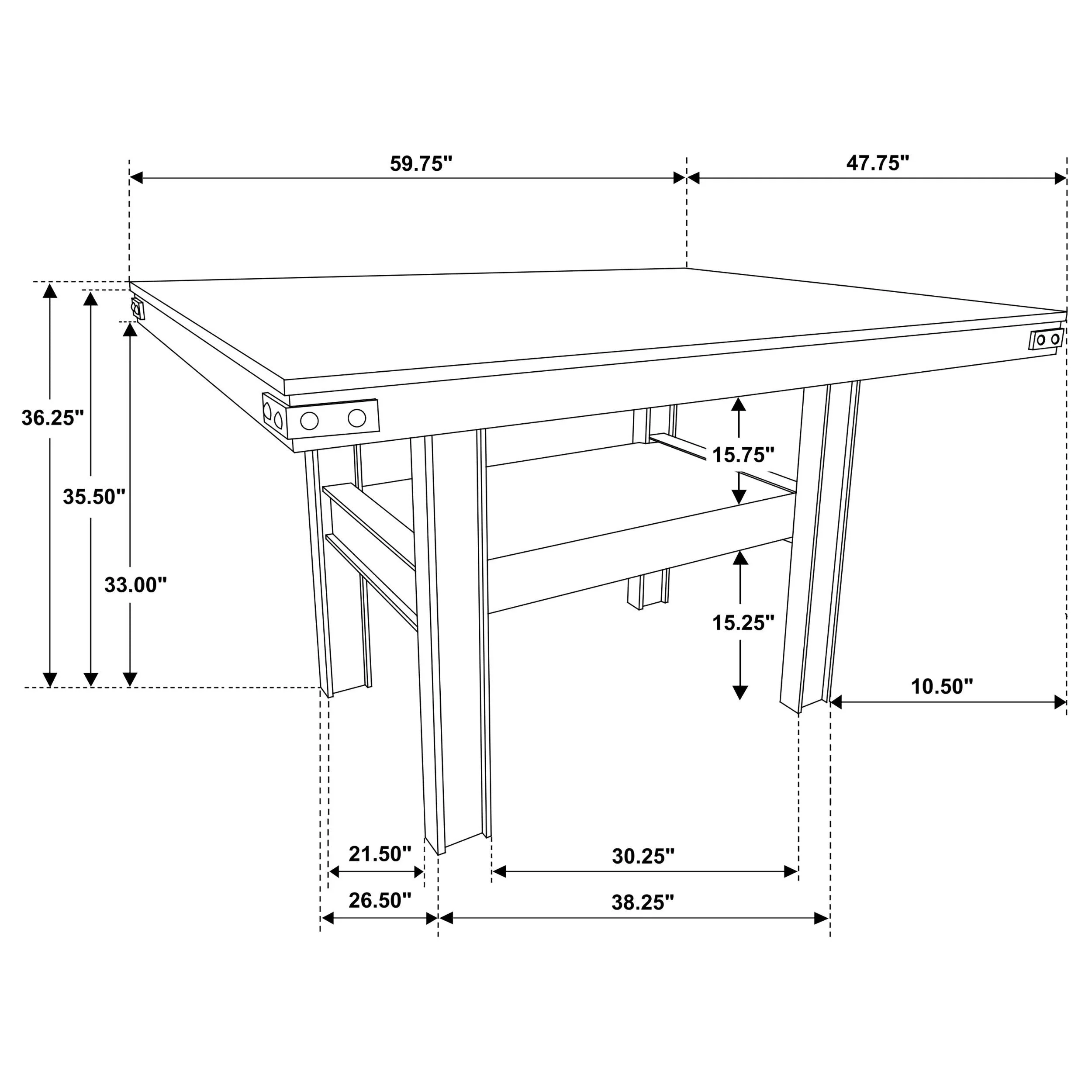 Patterson Mango Oak Counter Height Dining Set - Image 14