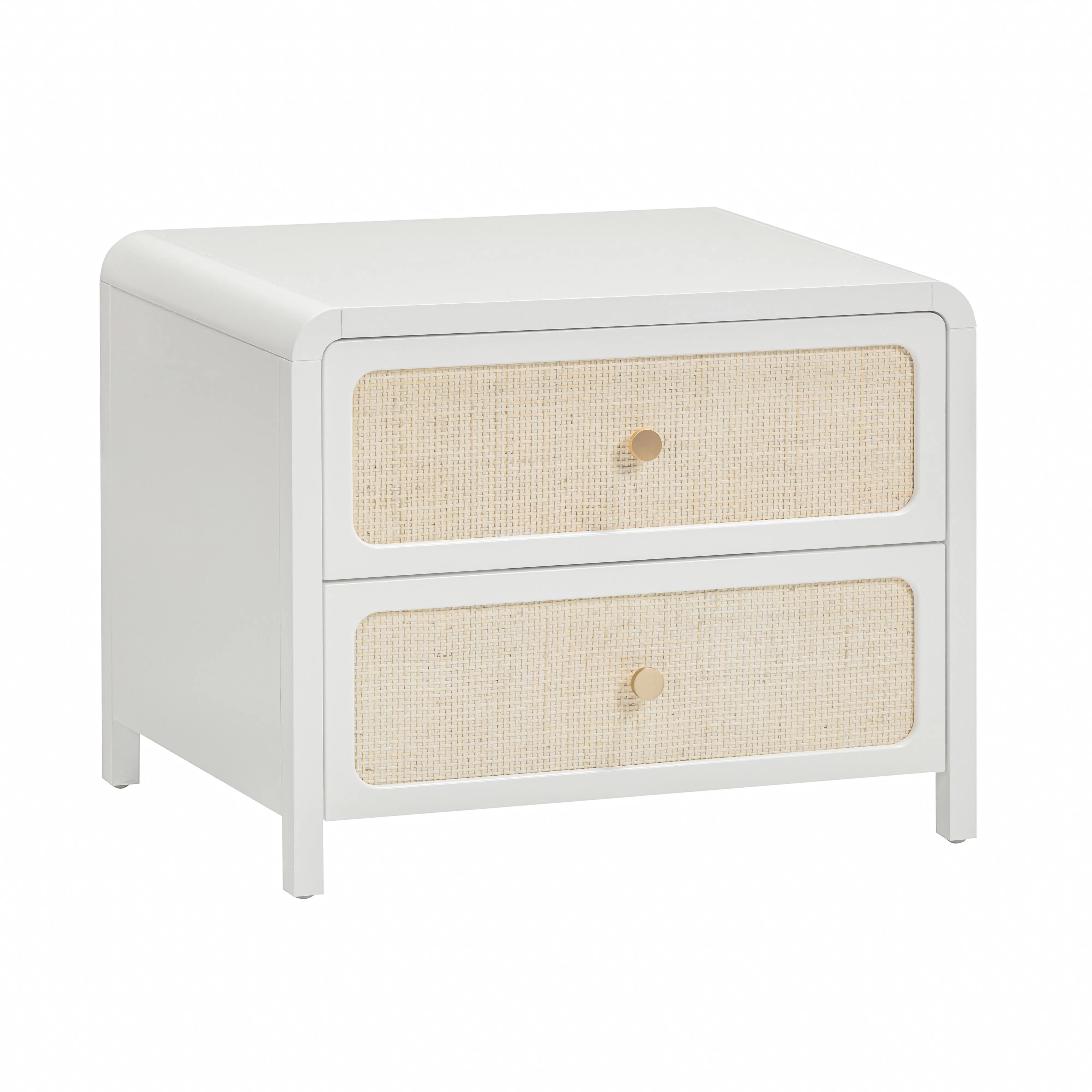 Patty Rattan 2 Drawer Nightstand