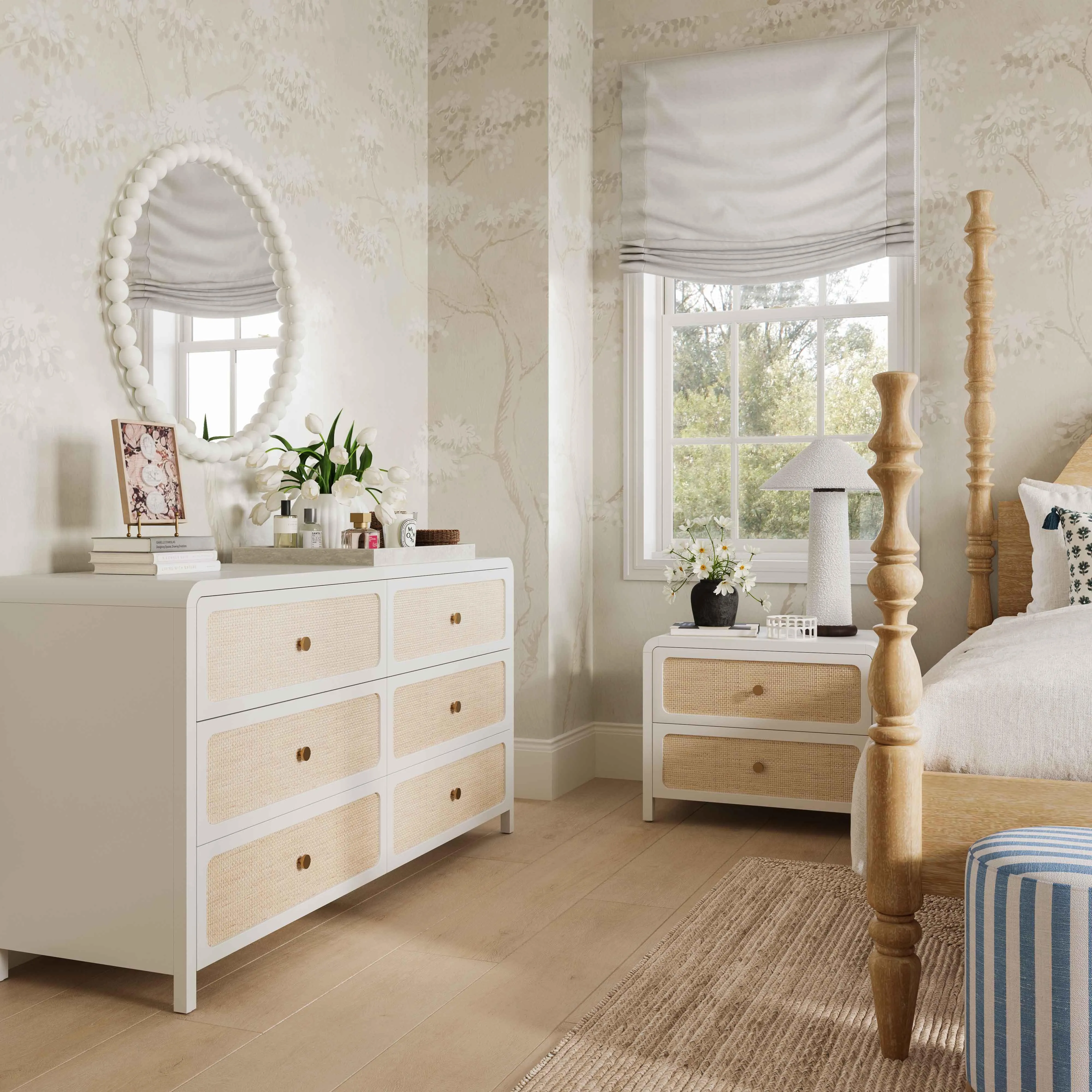 Patty Rattan 2 Drawer Nightstand - Image 2