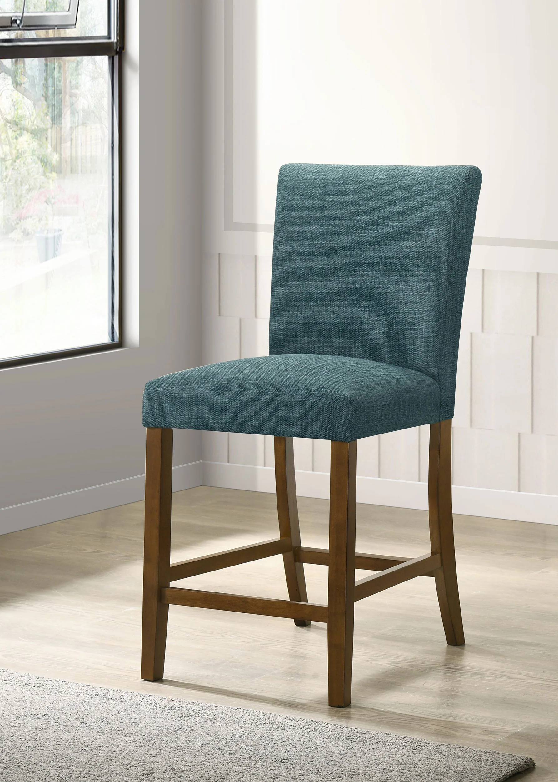 Paxton Upholstered Counter Height Dining Chair Teal Blue (Set of 2) - Image 2