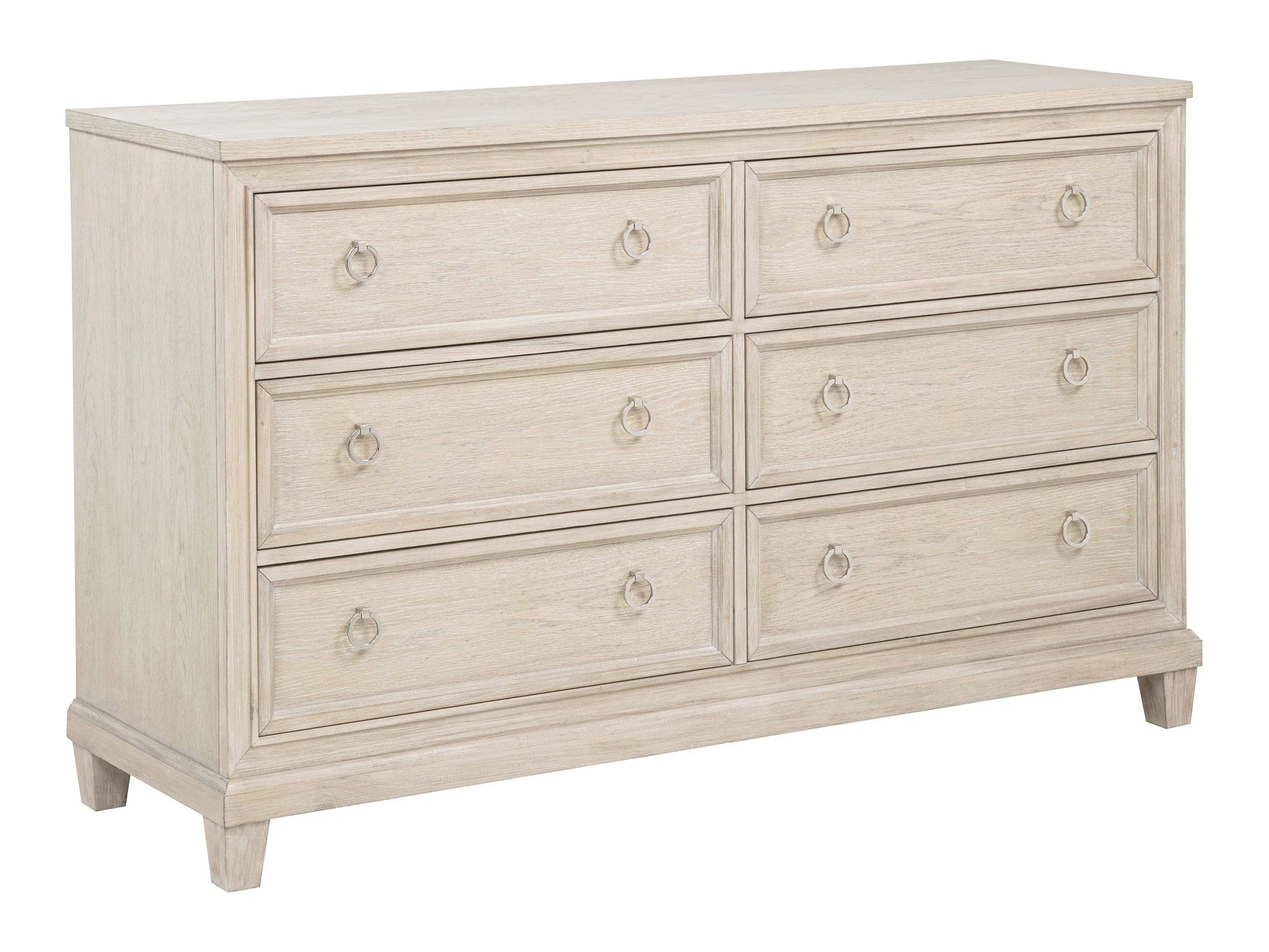 Pembroke Washed Oak 6-drawer Bedroom Dresser Cabinet - Image 2