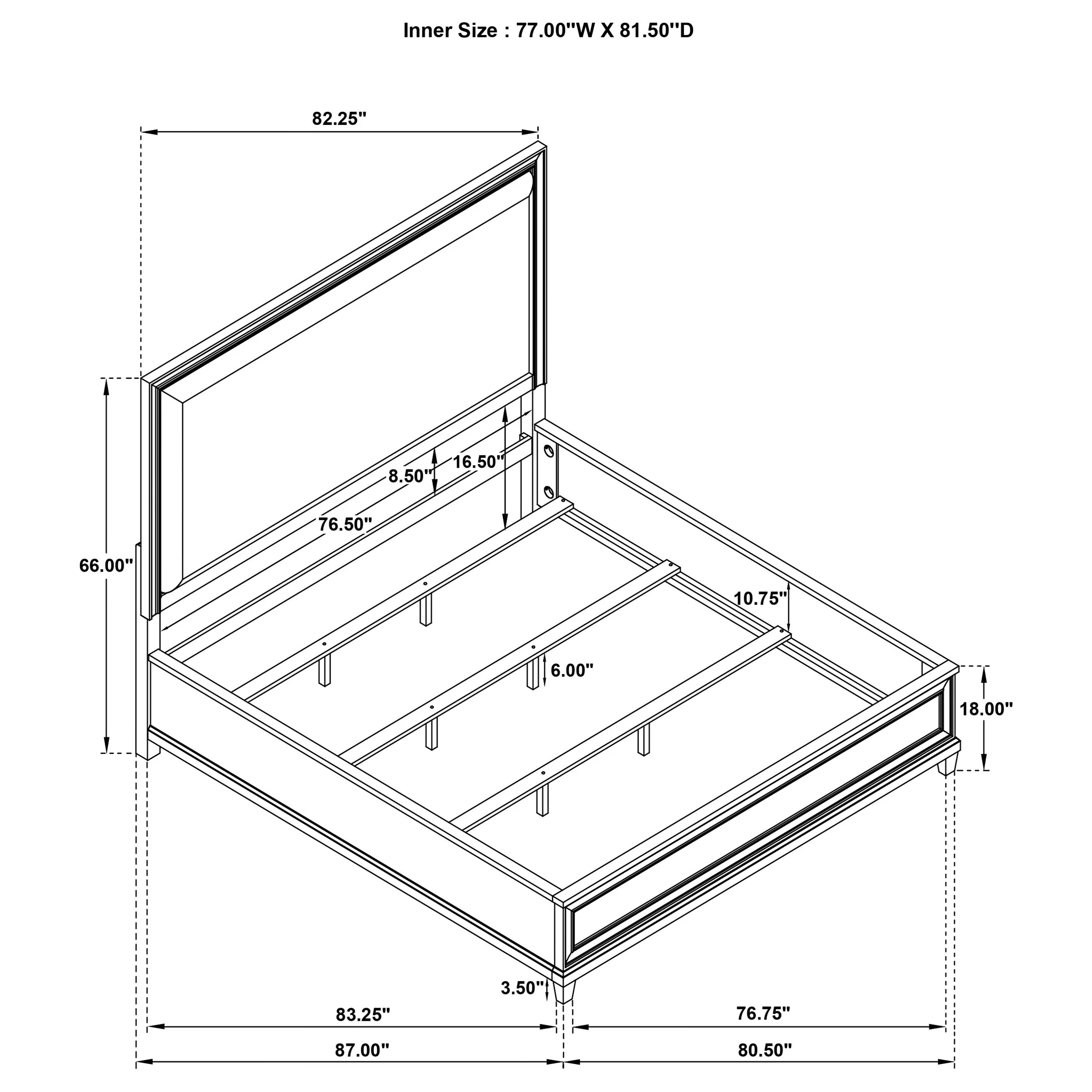 Pembroke Washed Oak 66-inch Eastern King Panel Bed - Image 11